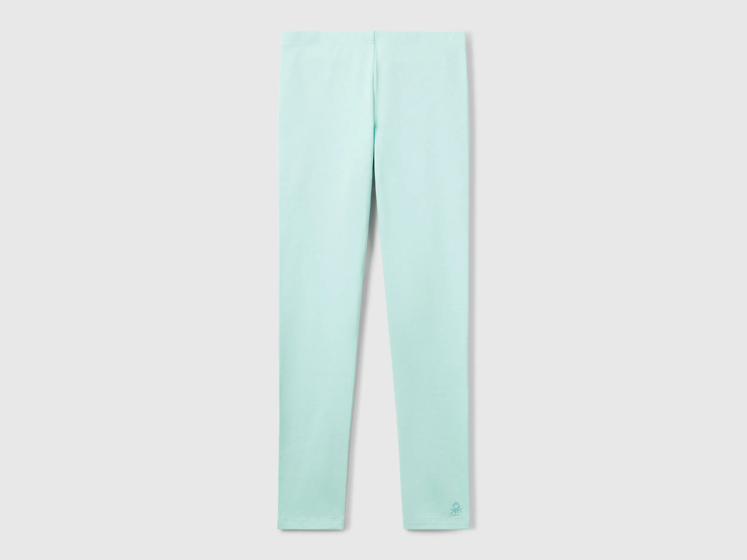Leggings en coton extensible avec logo - Bleu Vert