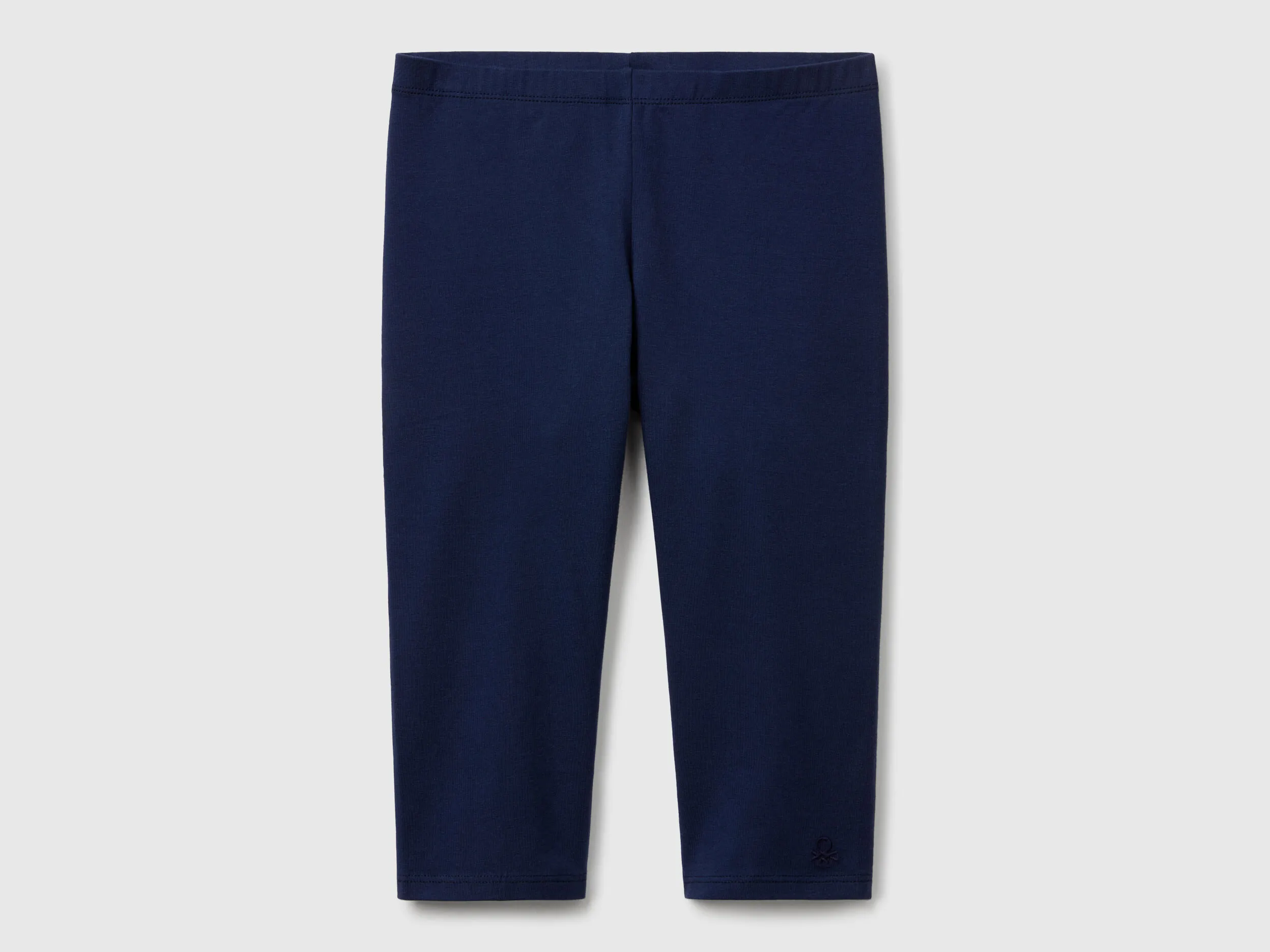 Legging mi-long en coton stretch - Bleu Foncé
