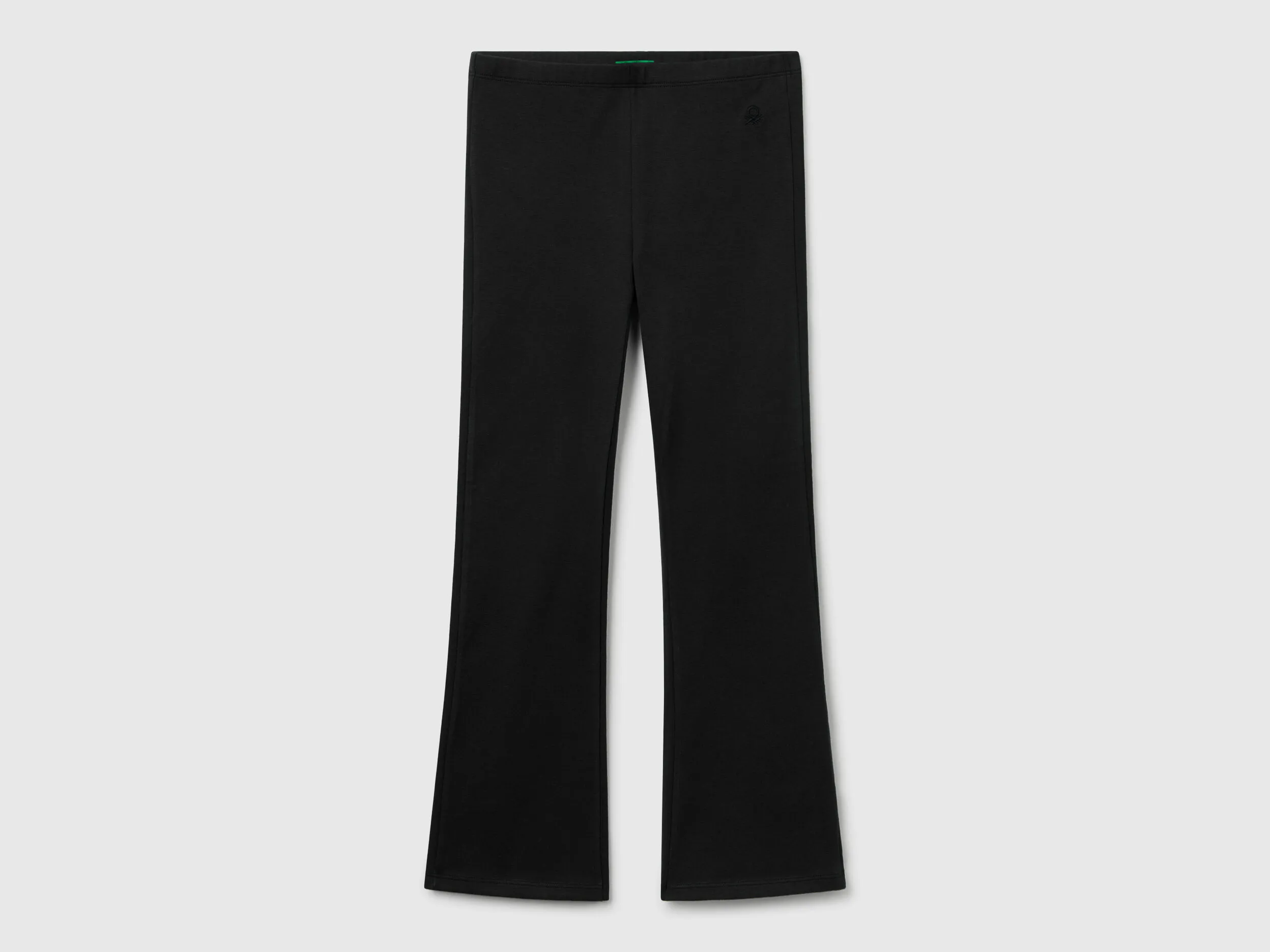 Legging évasé en coton stretch - Noir