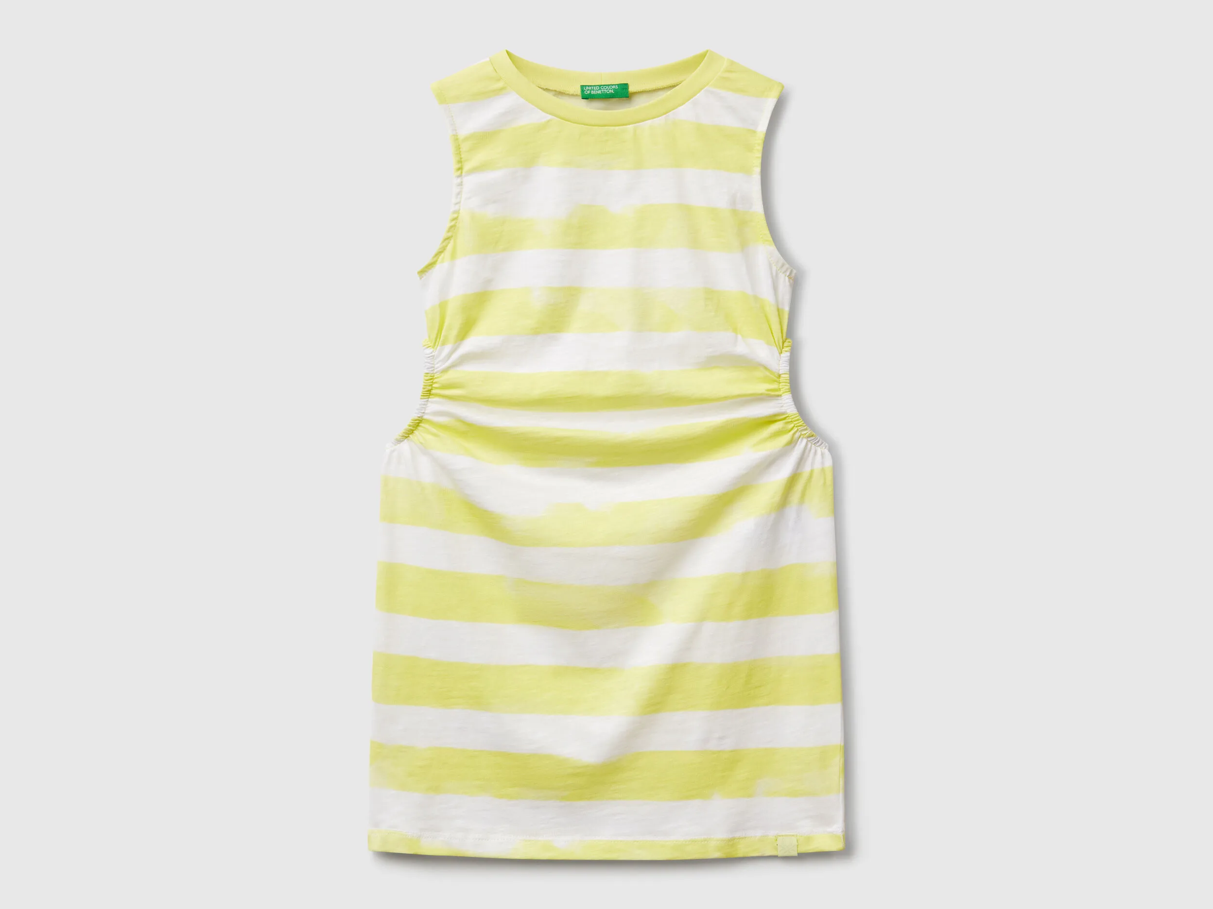 Robe rayée avec hublot - Jaune