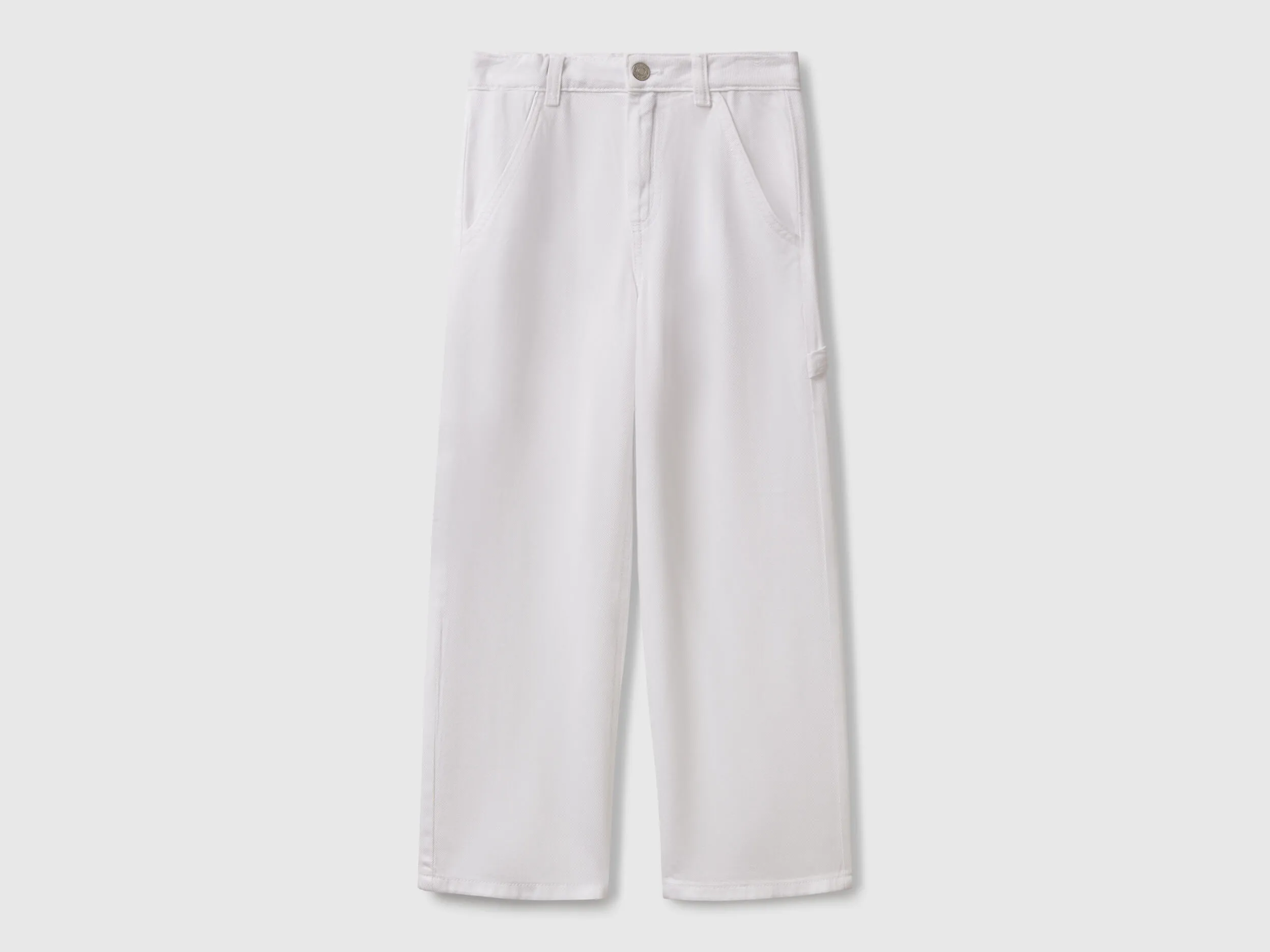 Pantalon fluide style travailleur - Blanc