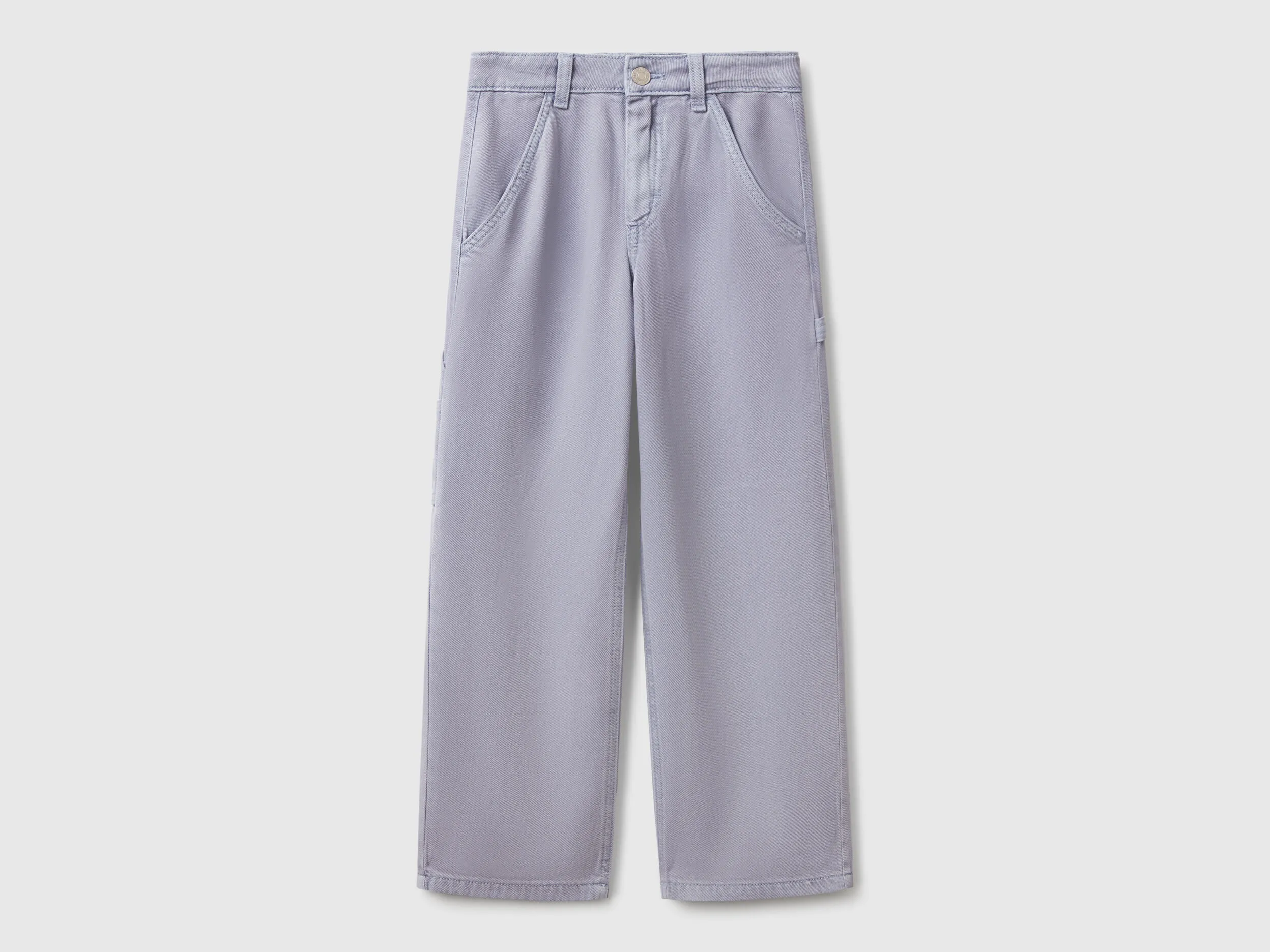 Pantalon fluide style travailleur - Bleu Pervenche