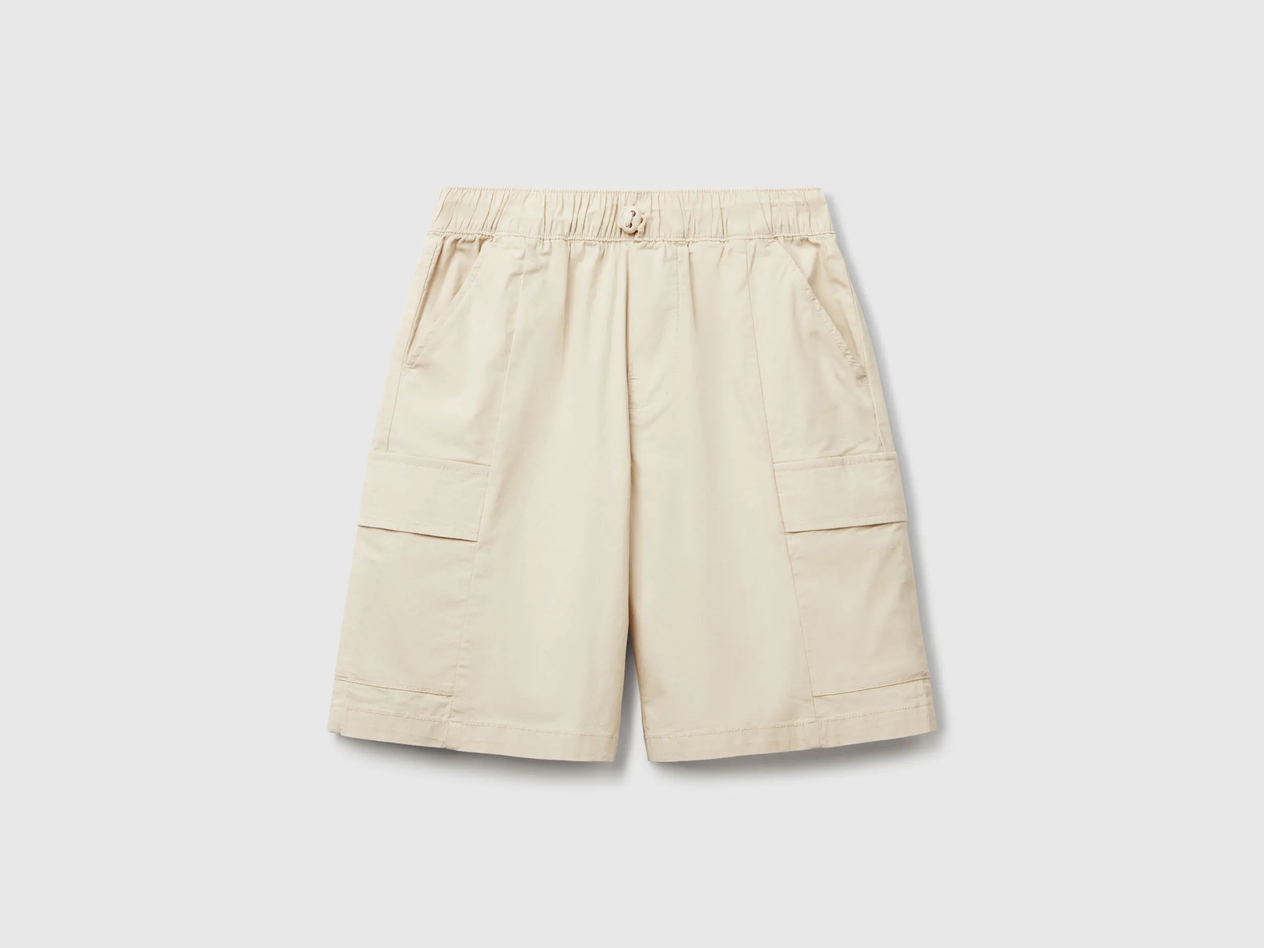 Short parachute en coton stretch - Beige