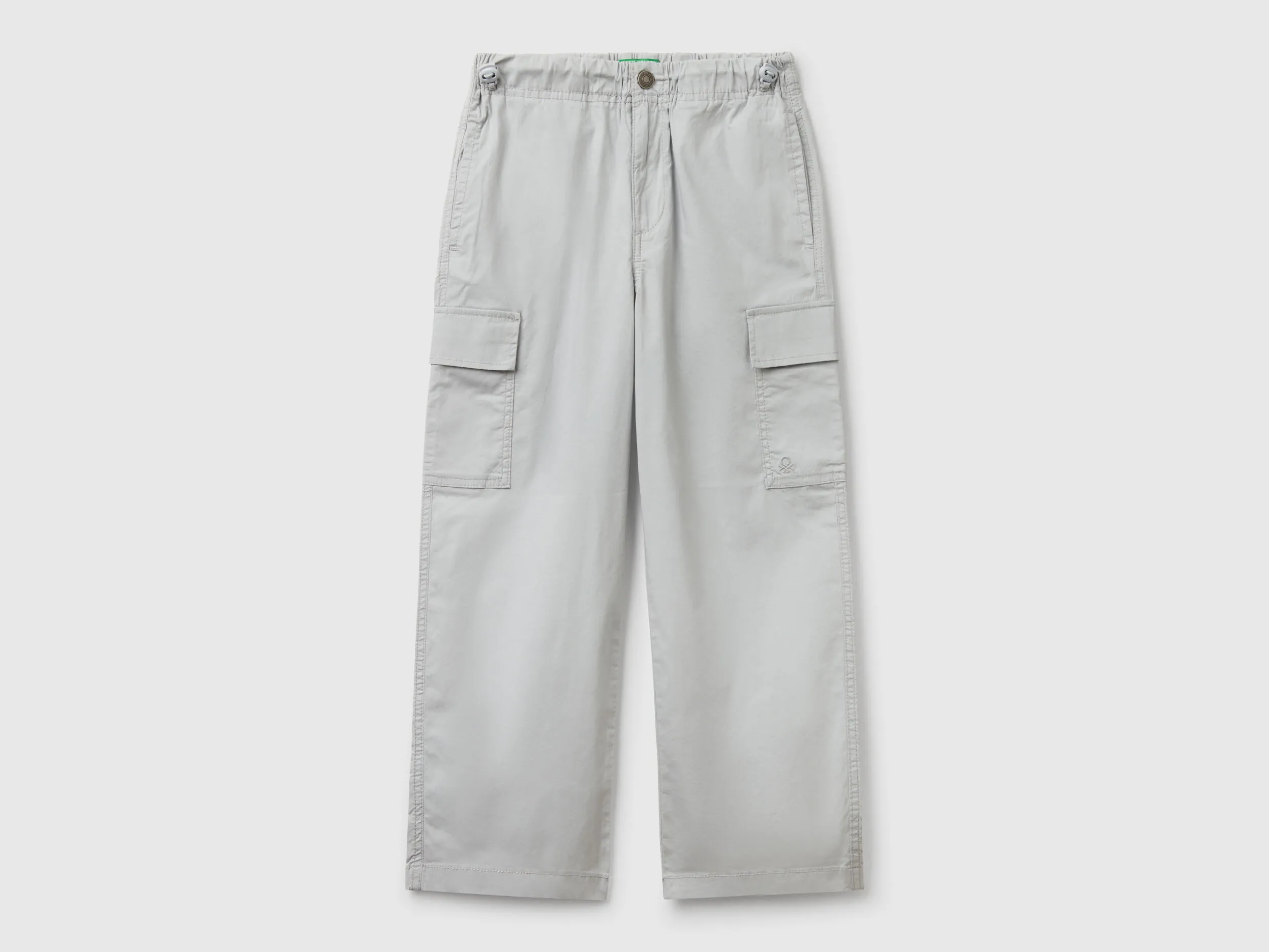 Pantalon parachute en coton stretch - Gris