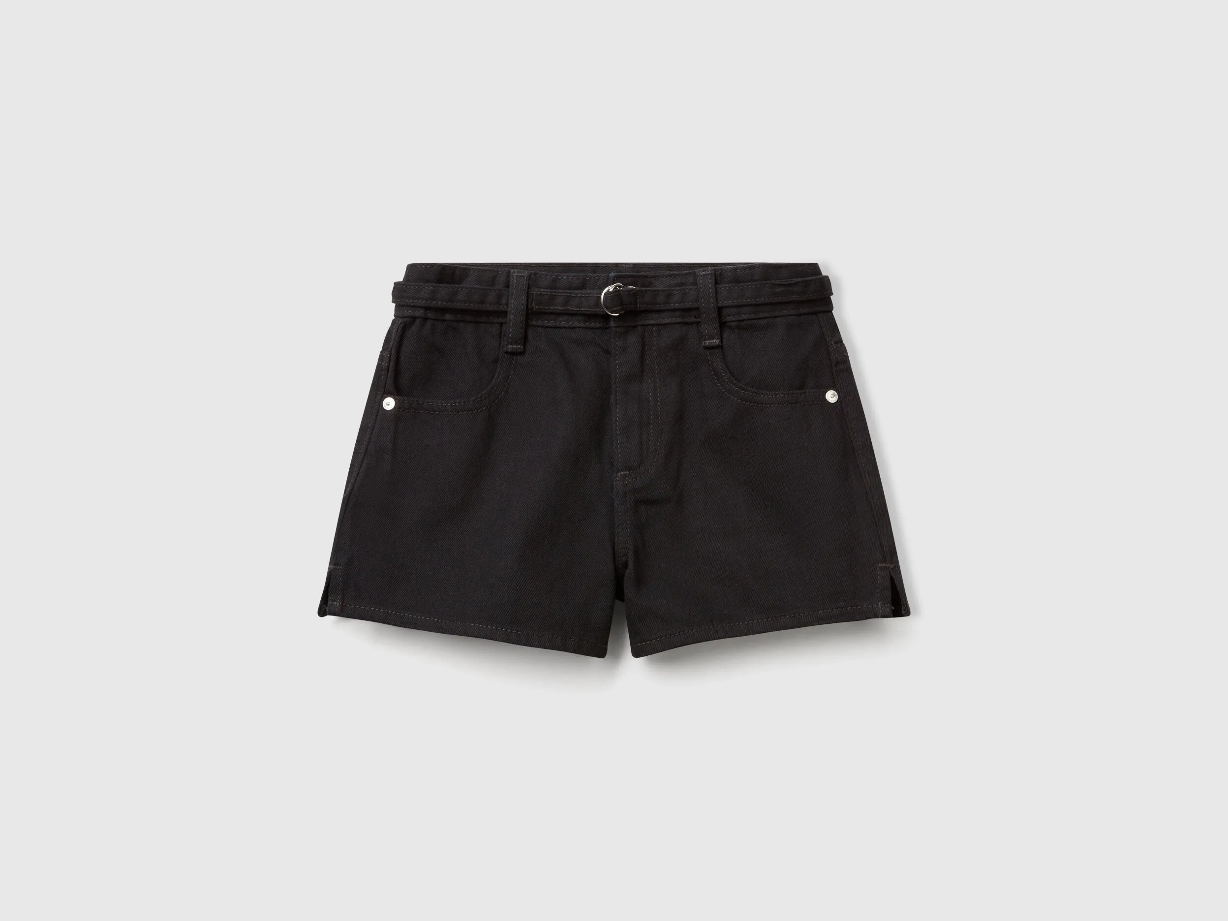 Short avec ceinture - Noir