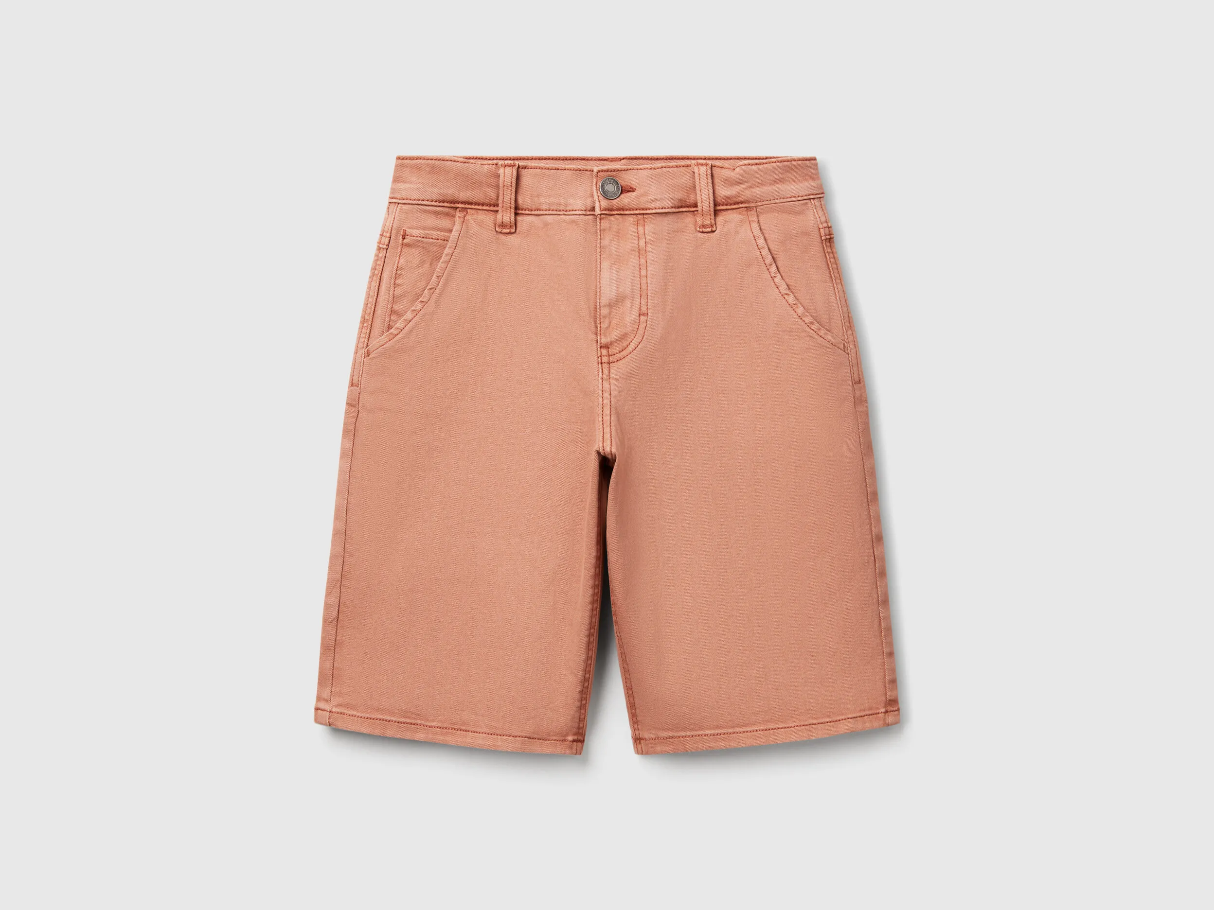 Bermuda coupe classique effet denim - Camel