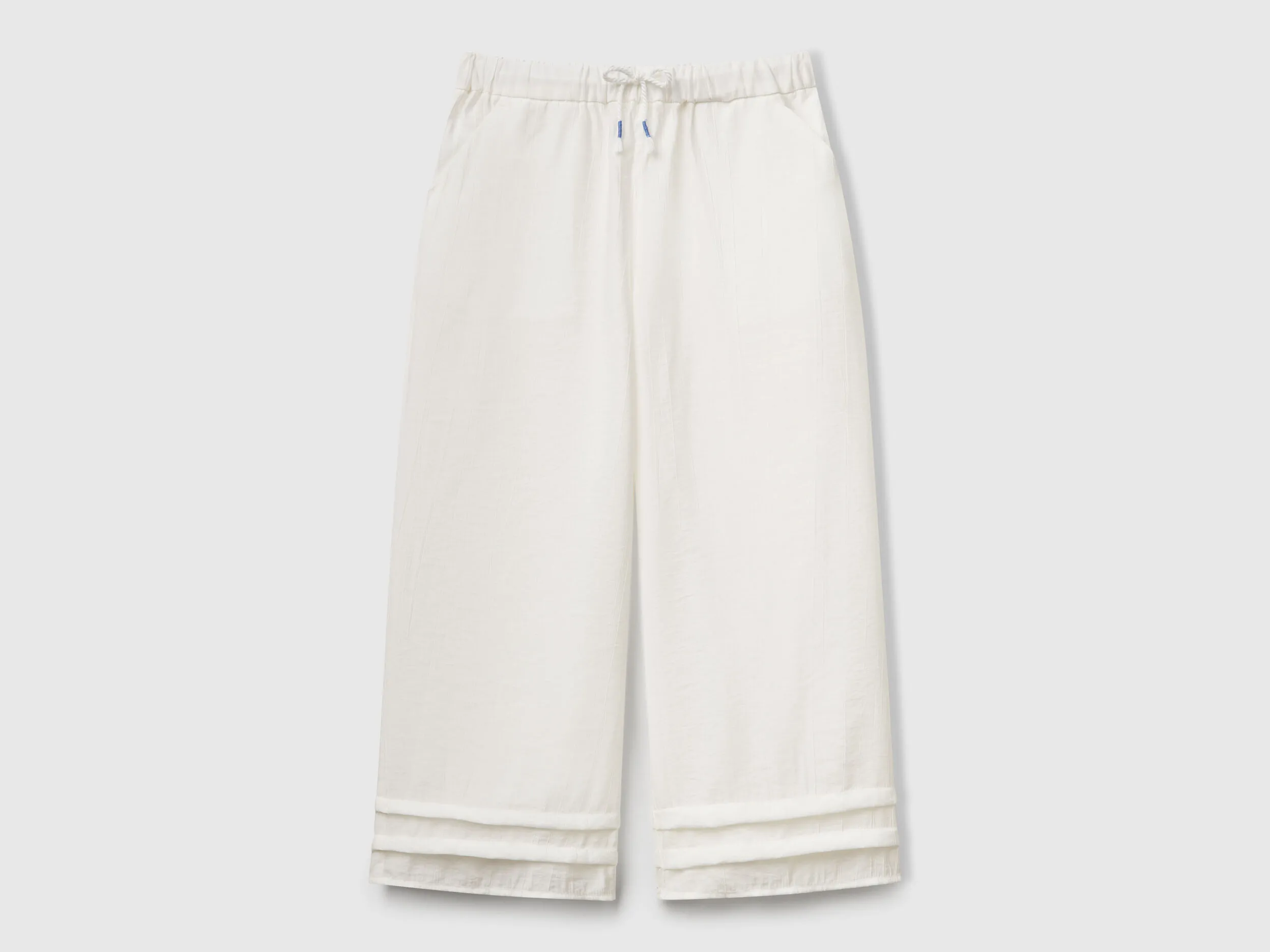 Pantalon en viscose mélangée - Crème