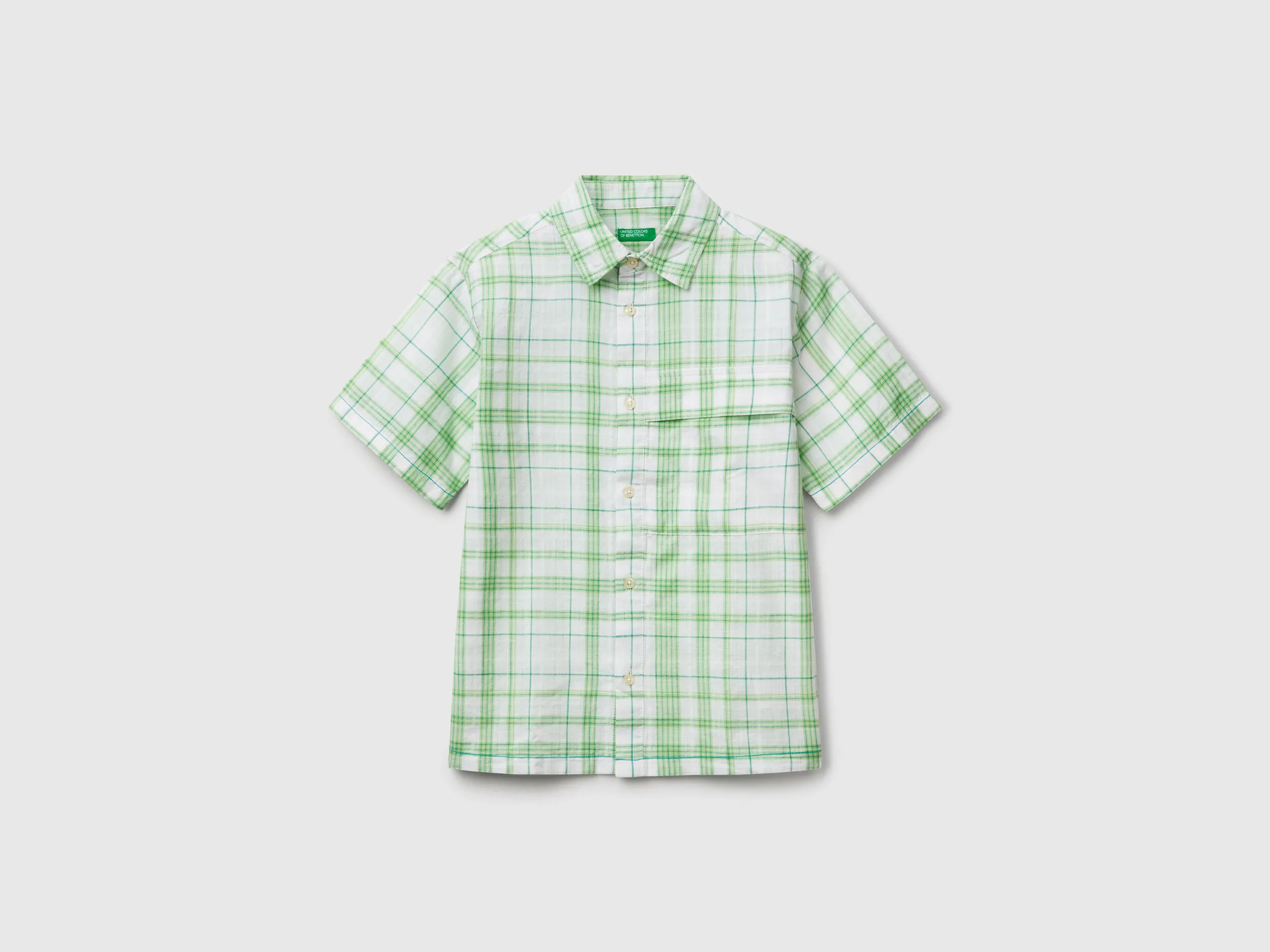 Chemise oversize à carreaux - Vert
