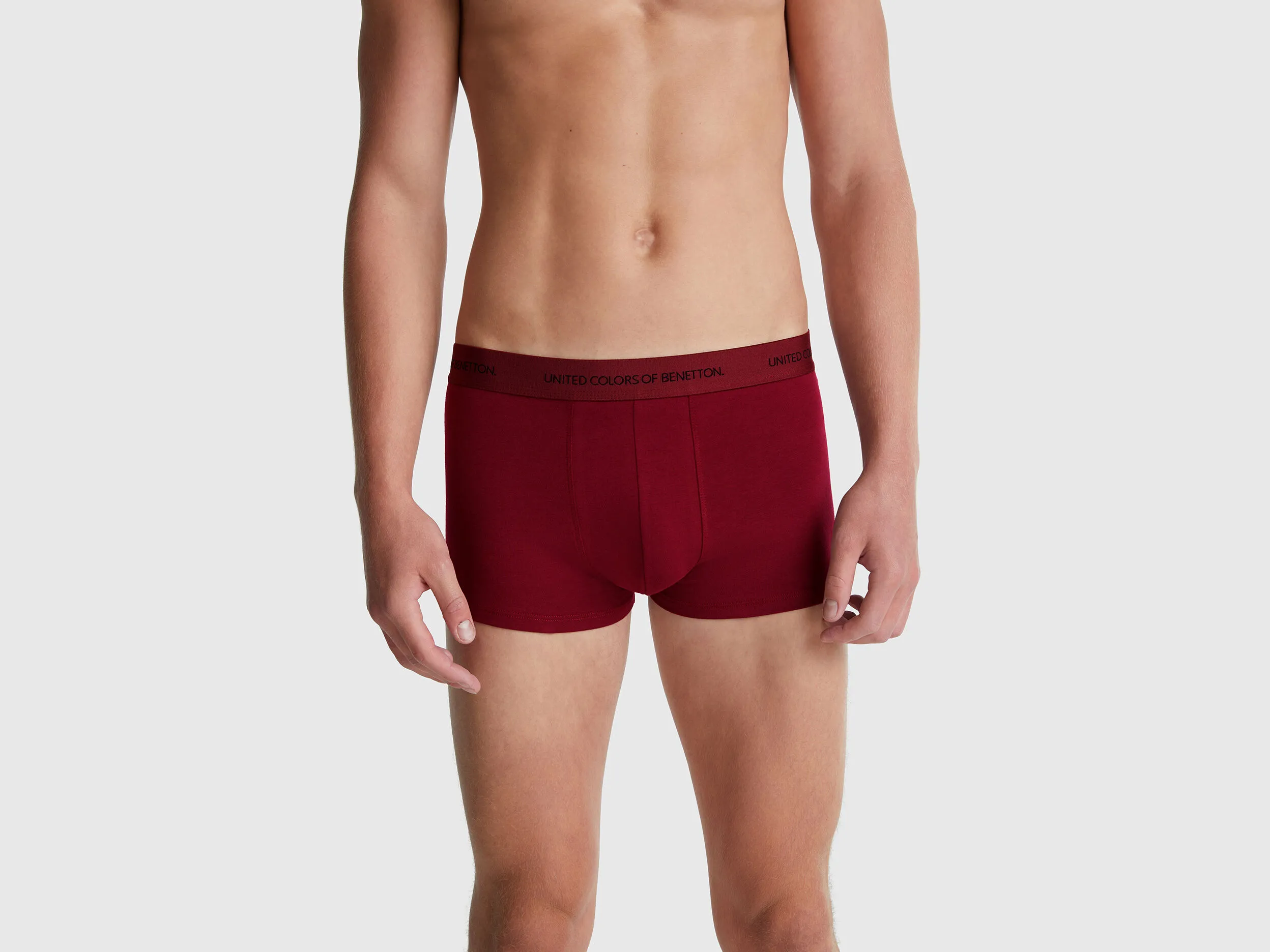 Boxer en coton extensible - Bordeaux