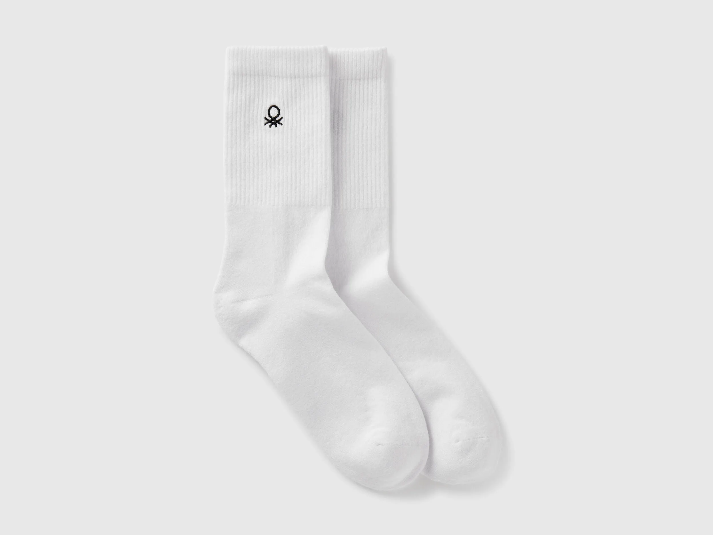 Chaussettes de sport en mélange de coton extensible - Blanc