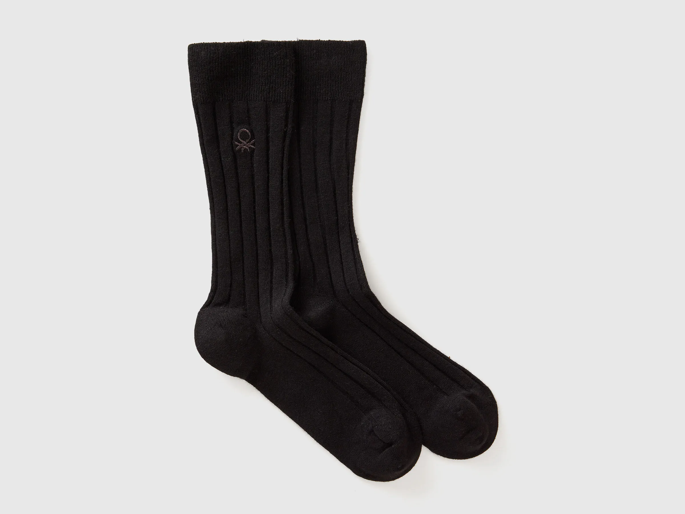 Chaussettes hautes en mélange de cachemire - Noir