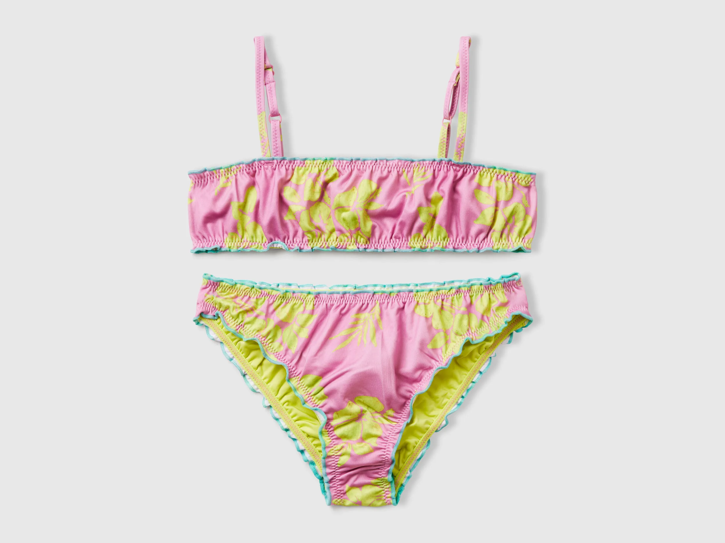 Bikini de plage imprimé fleuri - Rose