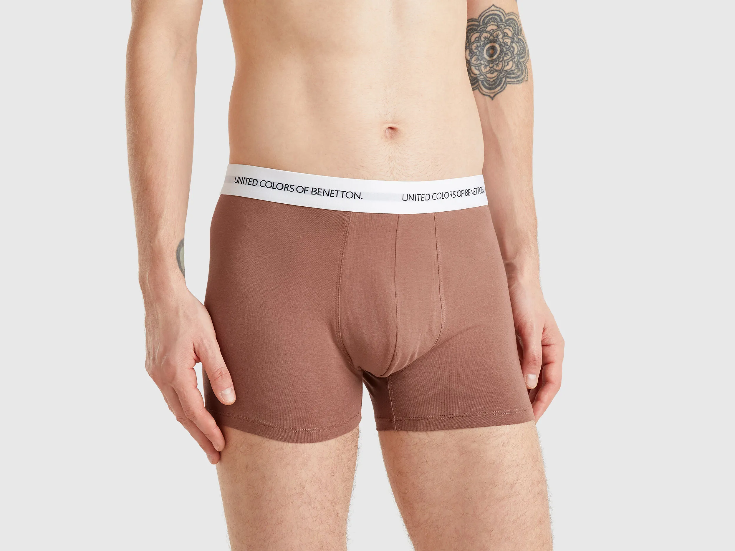 Boxer en coton stretch - Marron