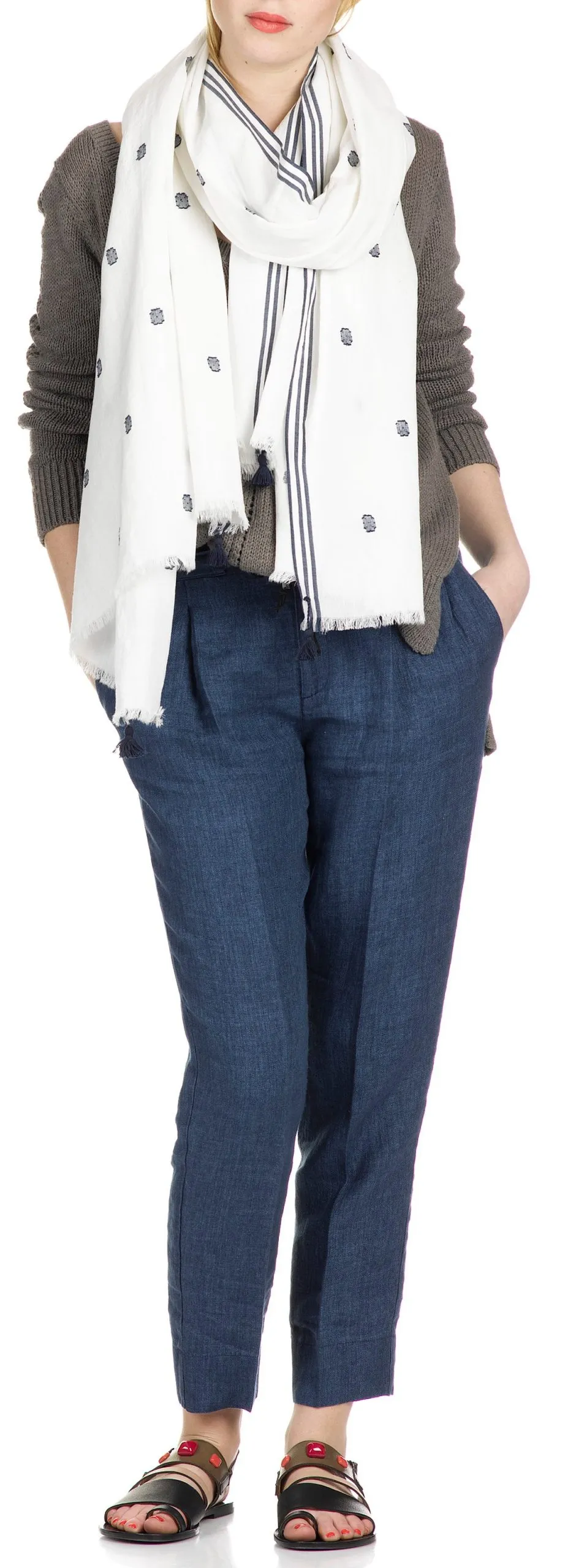 Foulard imprimé Bleu