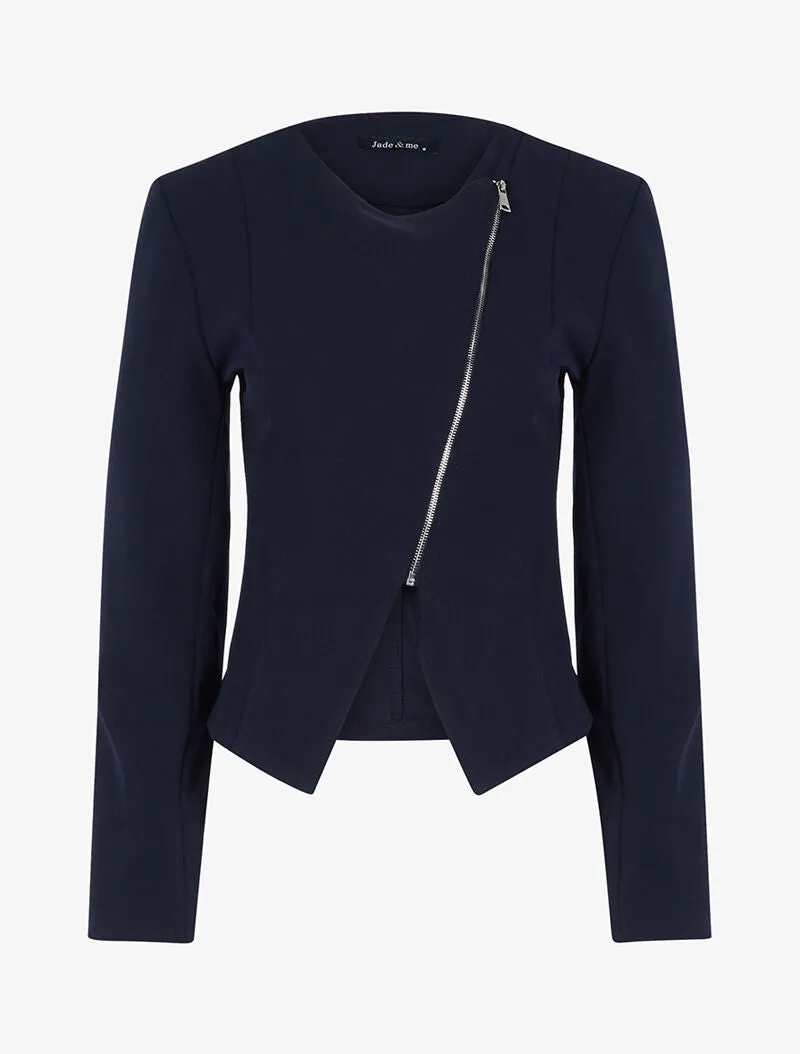 Veste à zip contrastant - marine