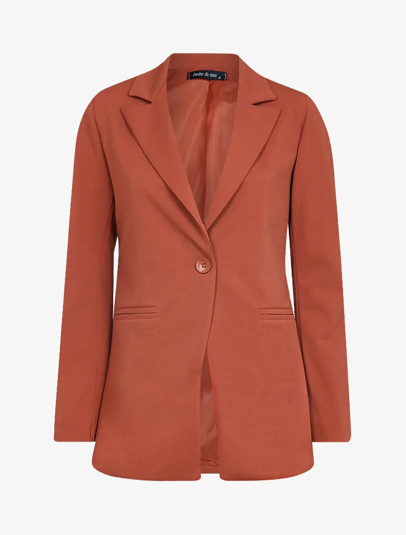 Veste casual unie - brique