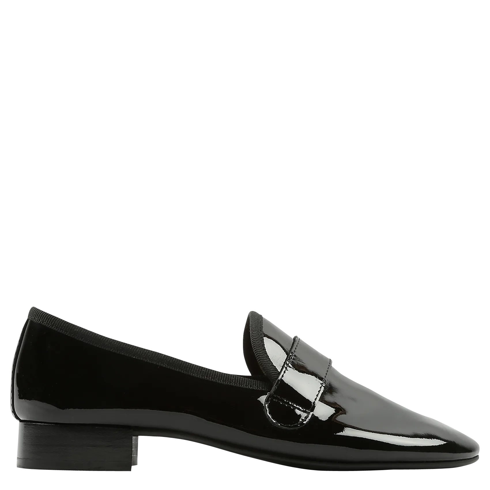 Loafers vernis en cuir vernis Noir MICHAEL