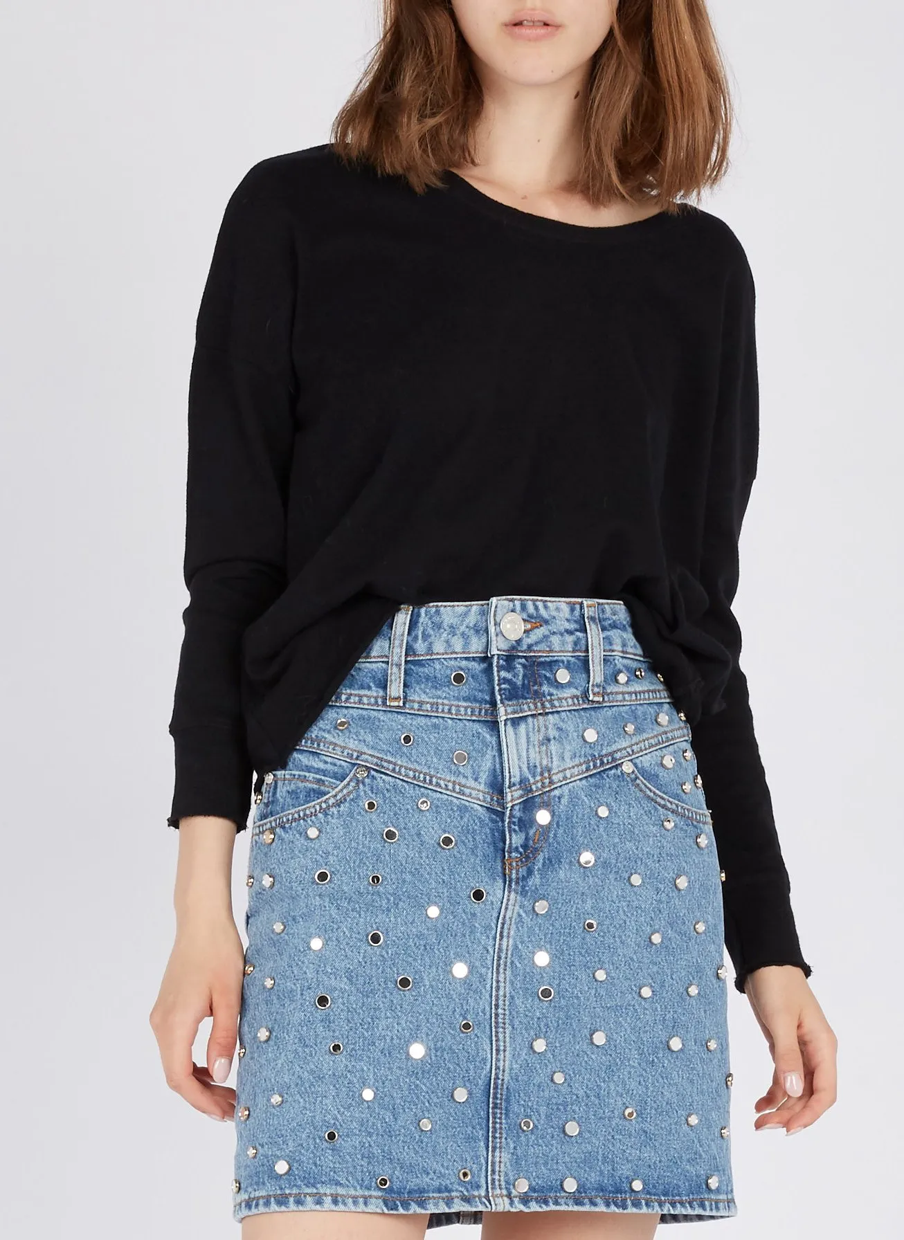 Tee-shirt col bateau en coton Noir SONOMA