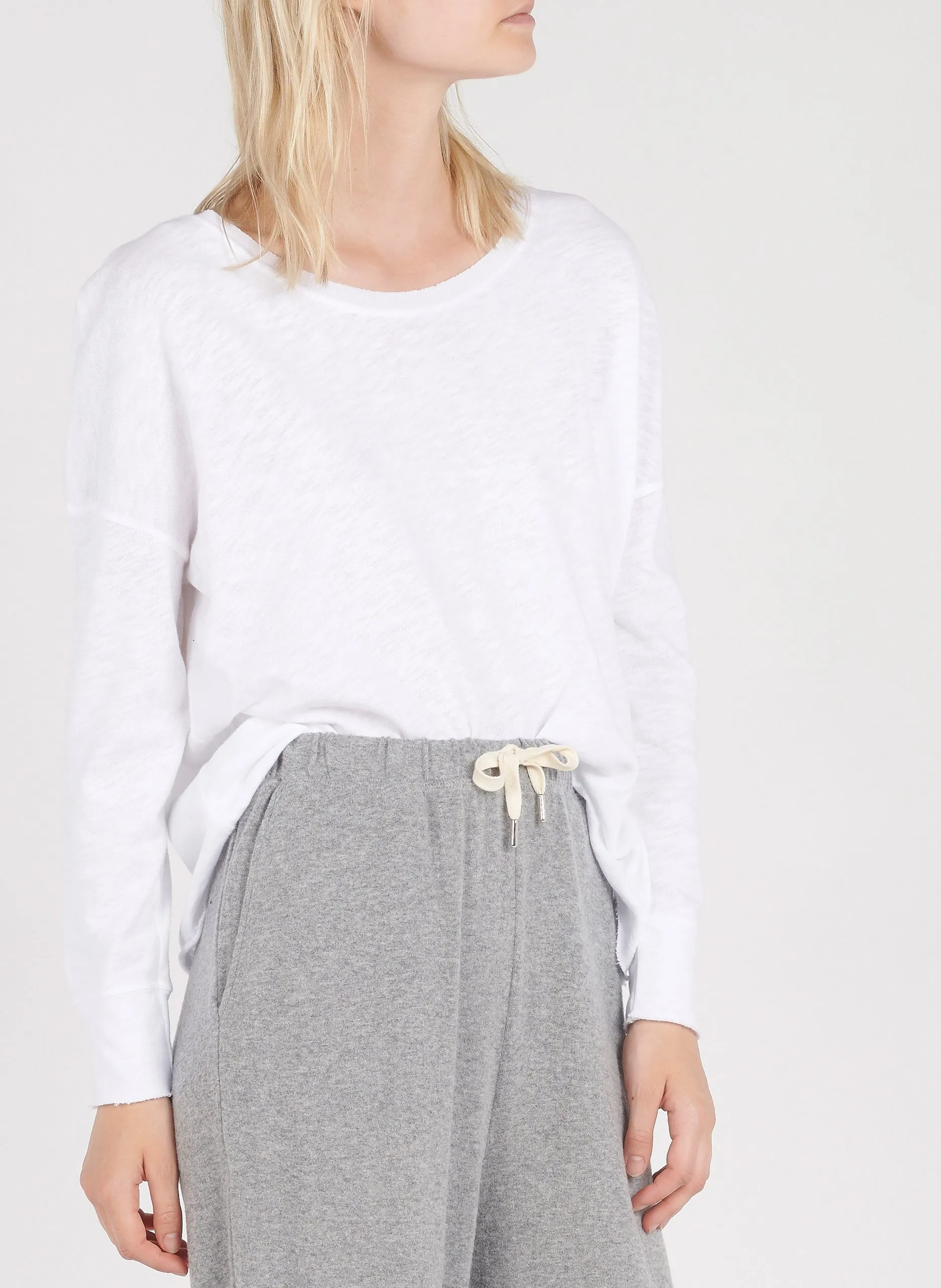 Tee-shirt col bateau en coton Blanc SONOMA