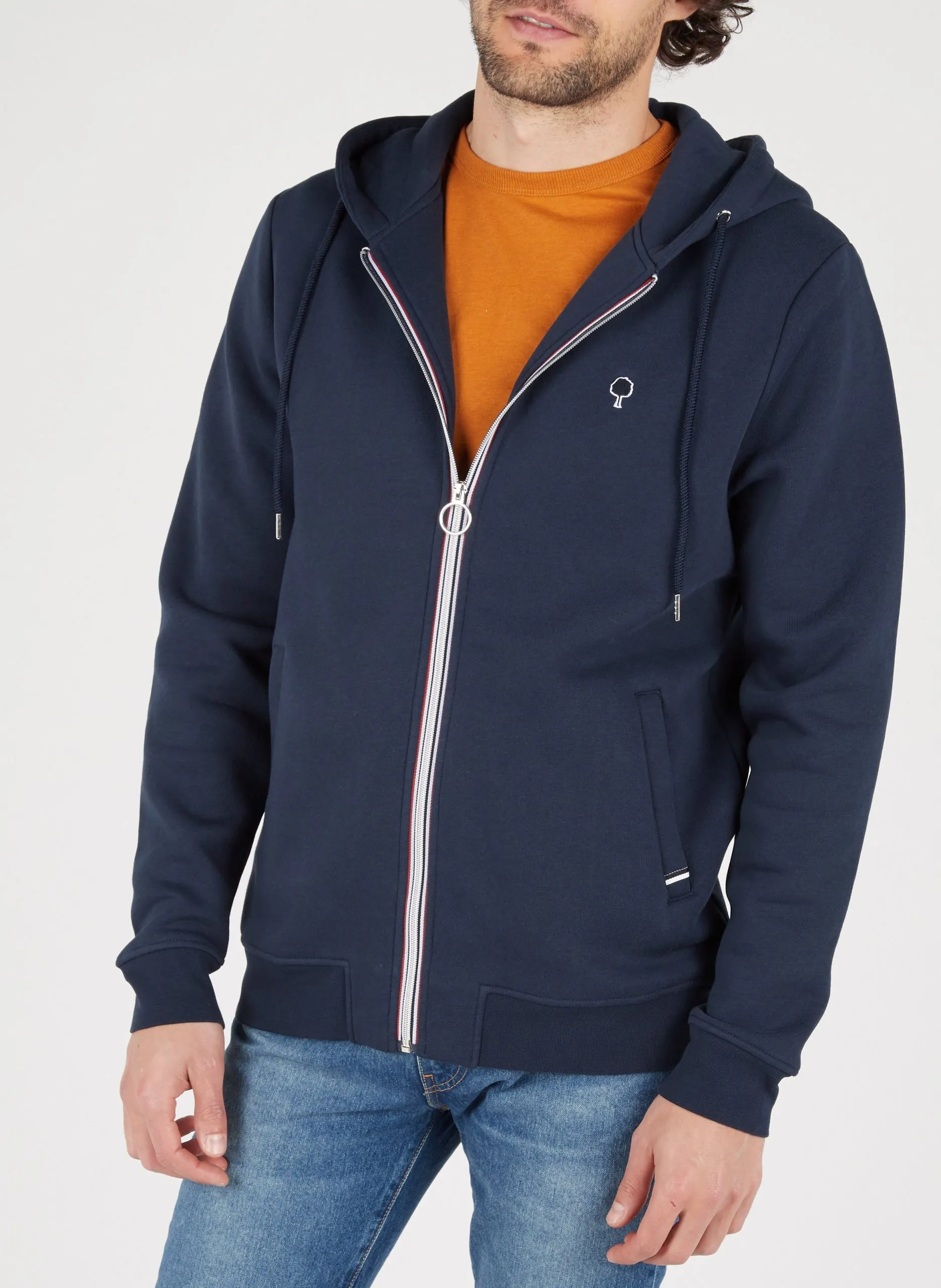 Sweat à capuche regular-fit en molleton Bleu MESNIL