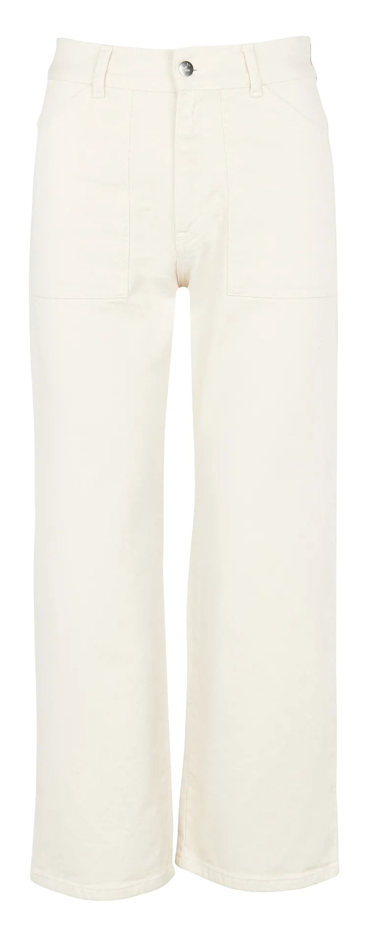 Jean cropped en coton stretch Blanc EDDY