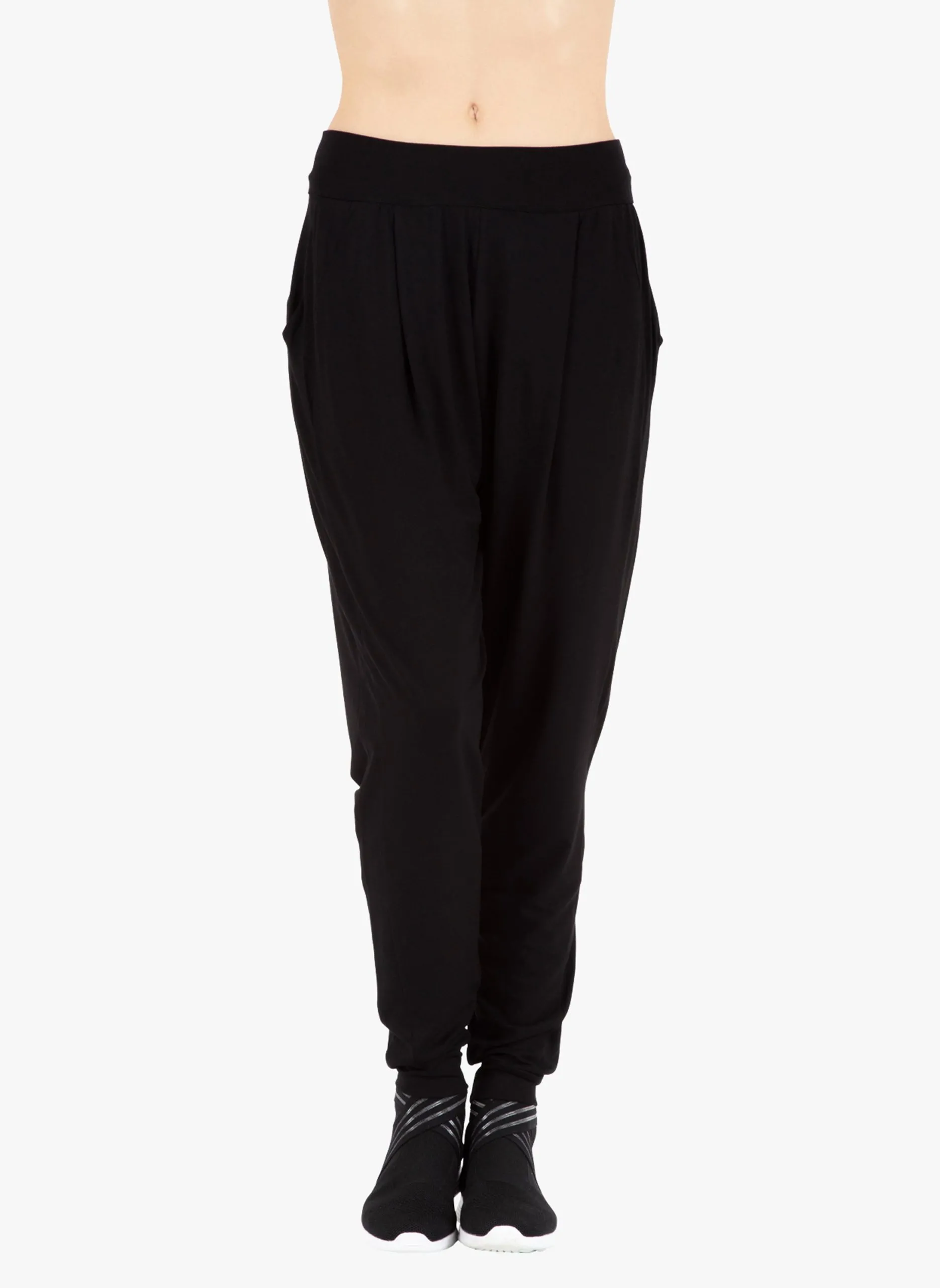 Legging sarouel slim-fit au bas Noir