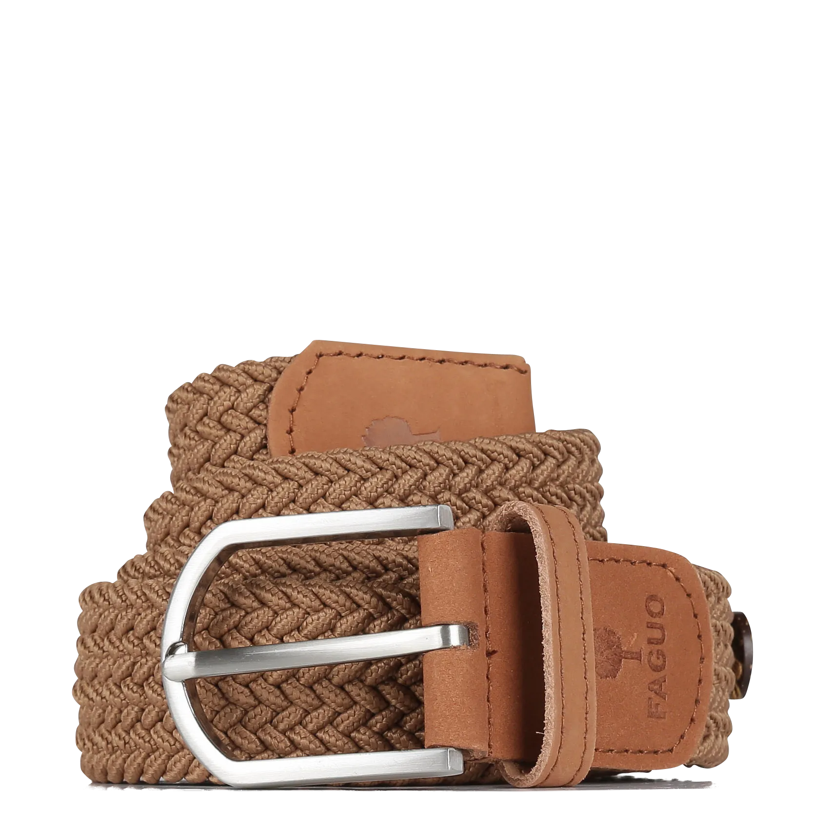 Ceinture tressée en toile Marron