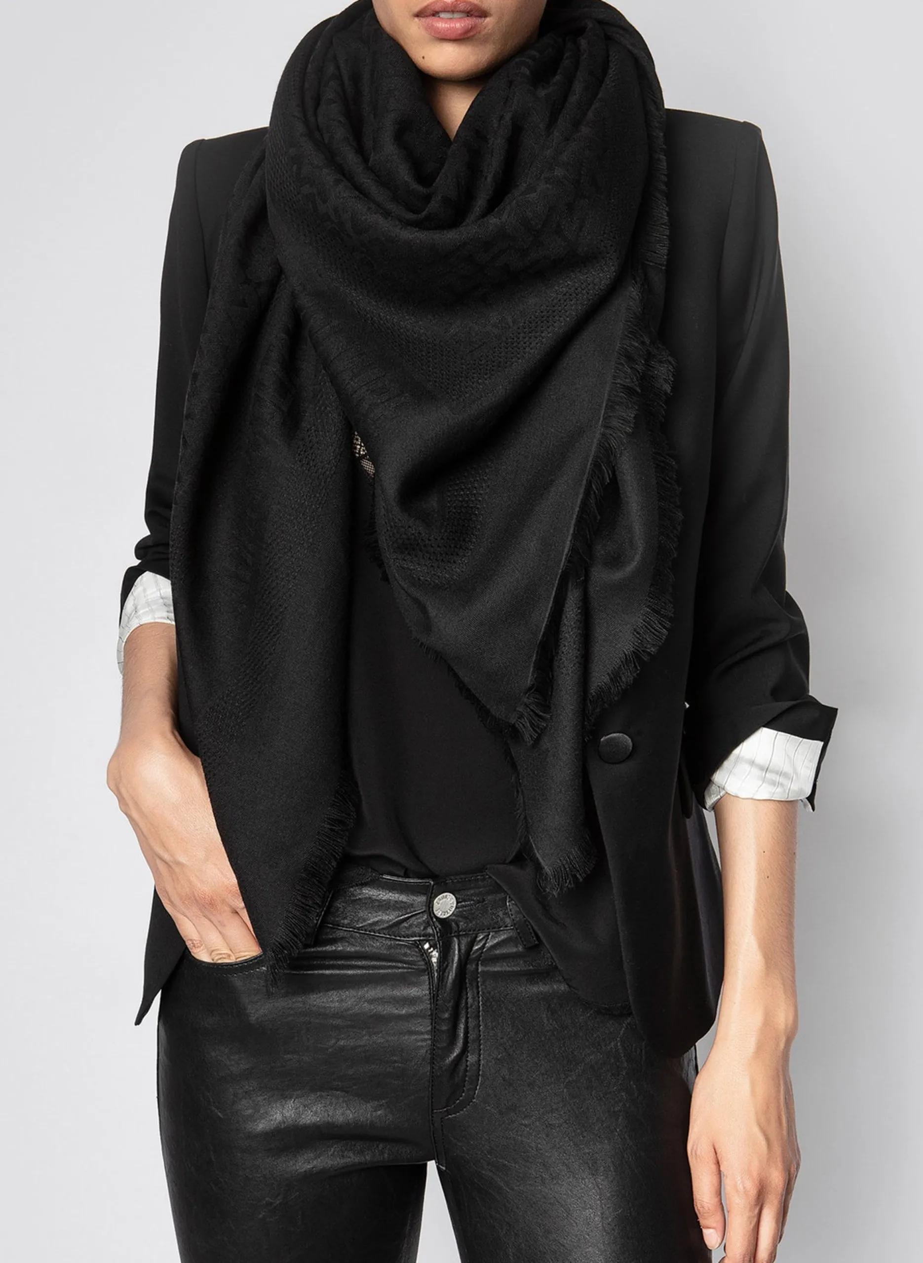 Foulard monogramme Noir GLENN ZV