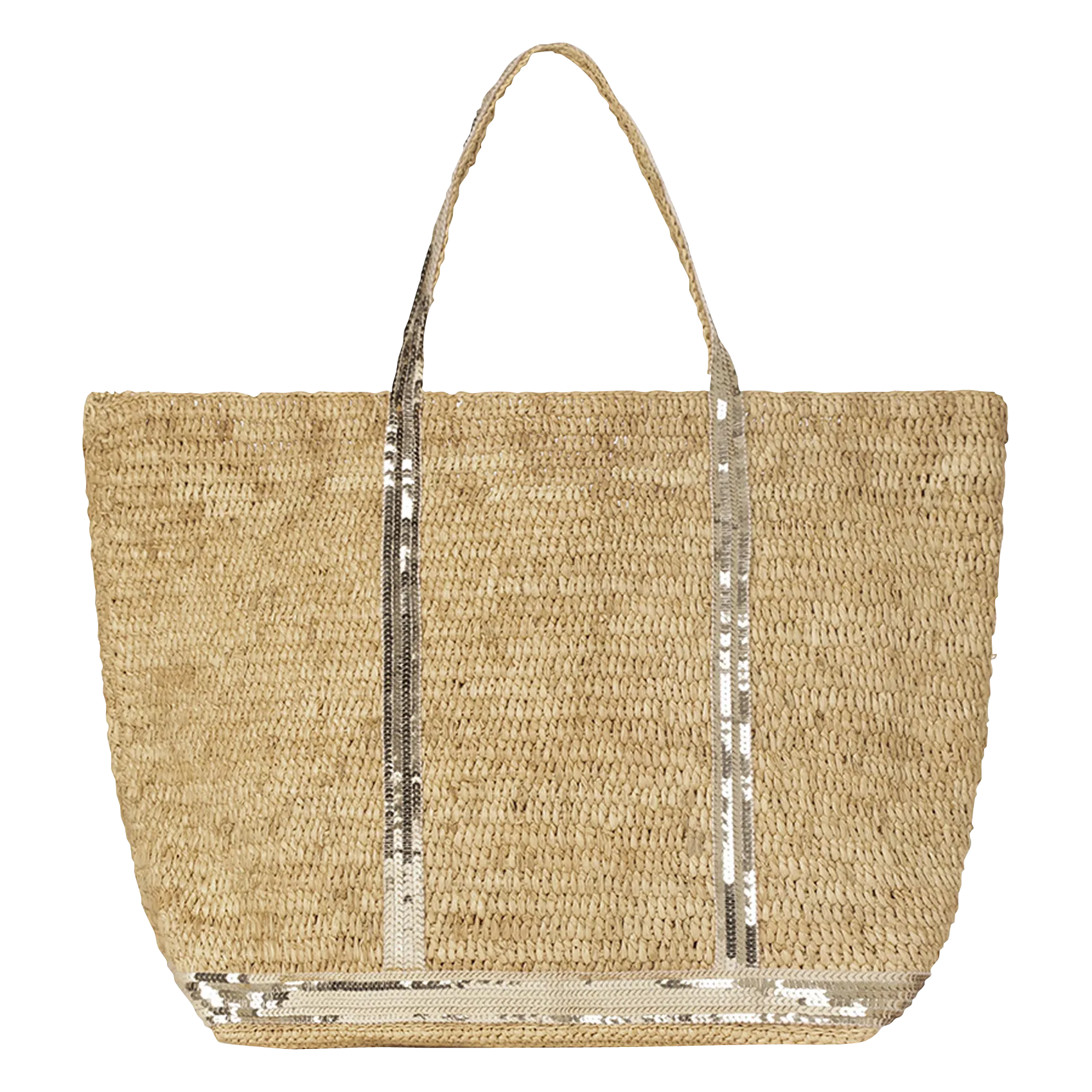 Cabas à sequins en raphia Doré CABAS XL