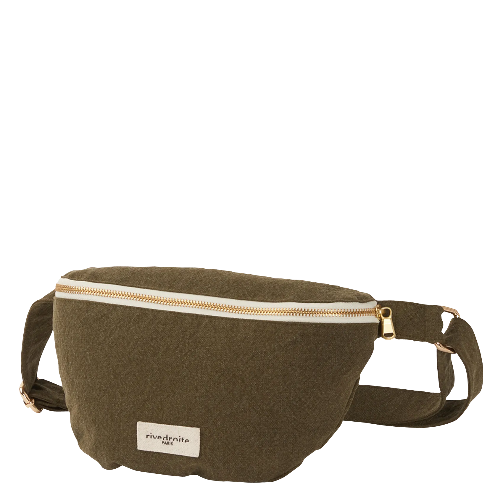 Sac banane en coton recyclé imprimé Vert CUSTINE