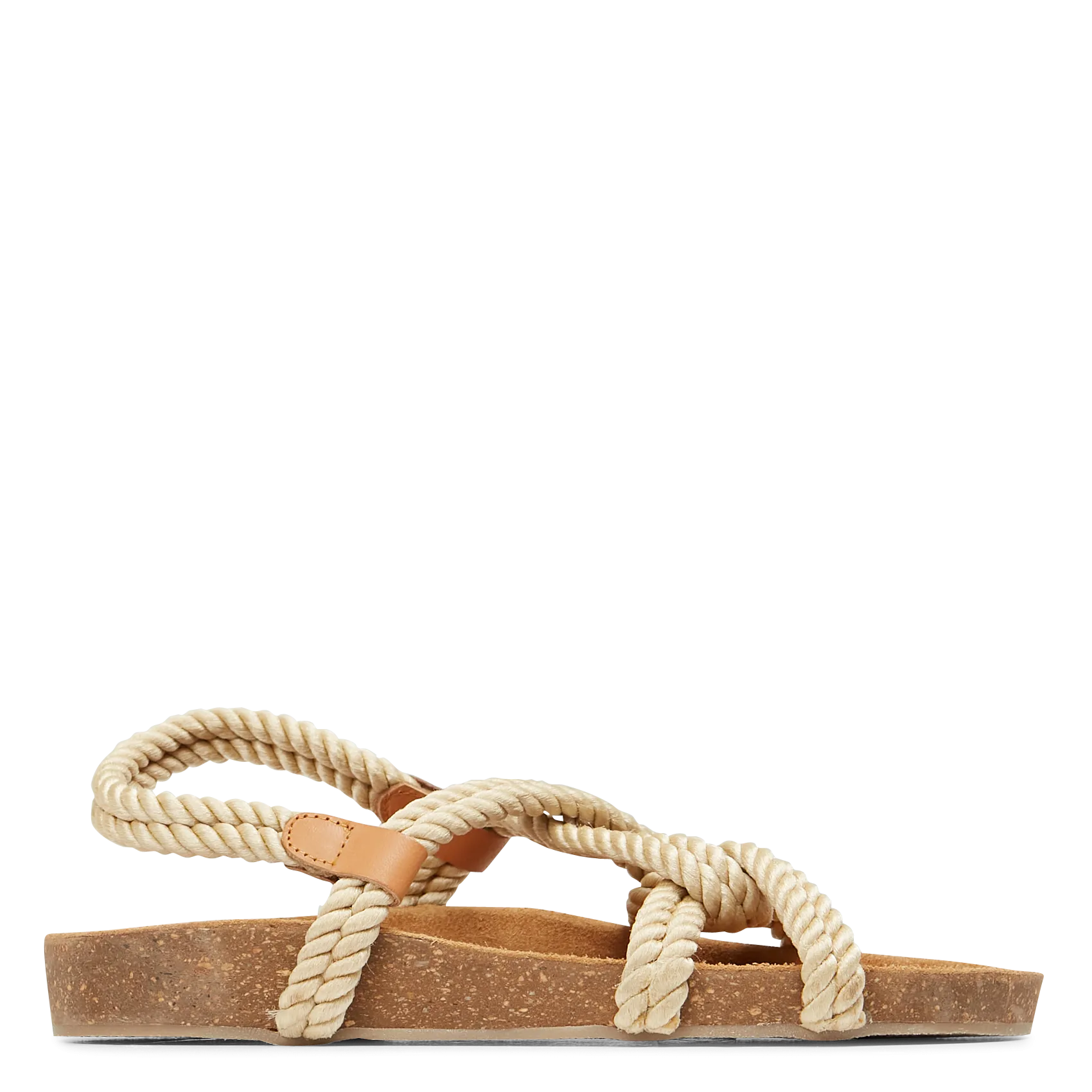 Sandales plates en corde Beige WILLOW