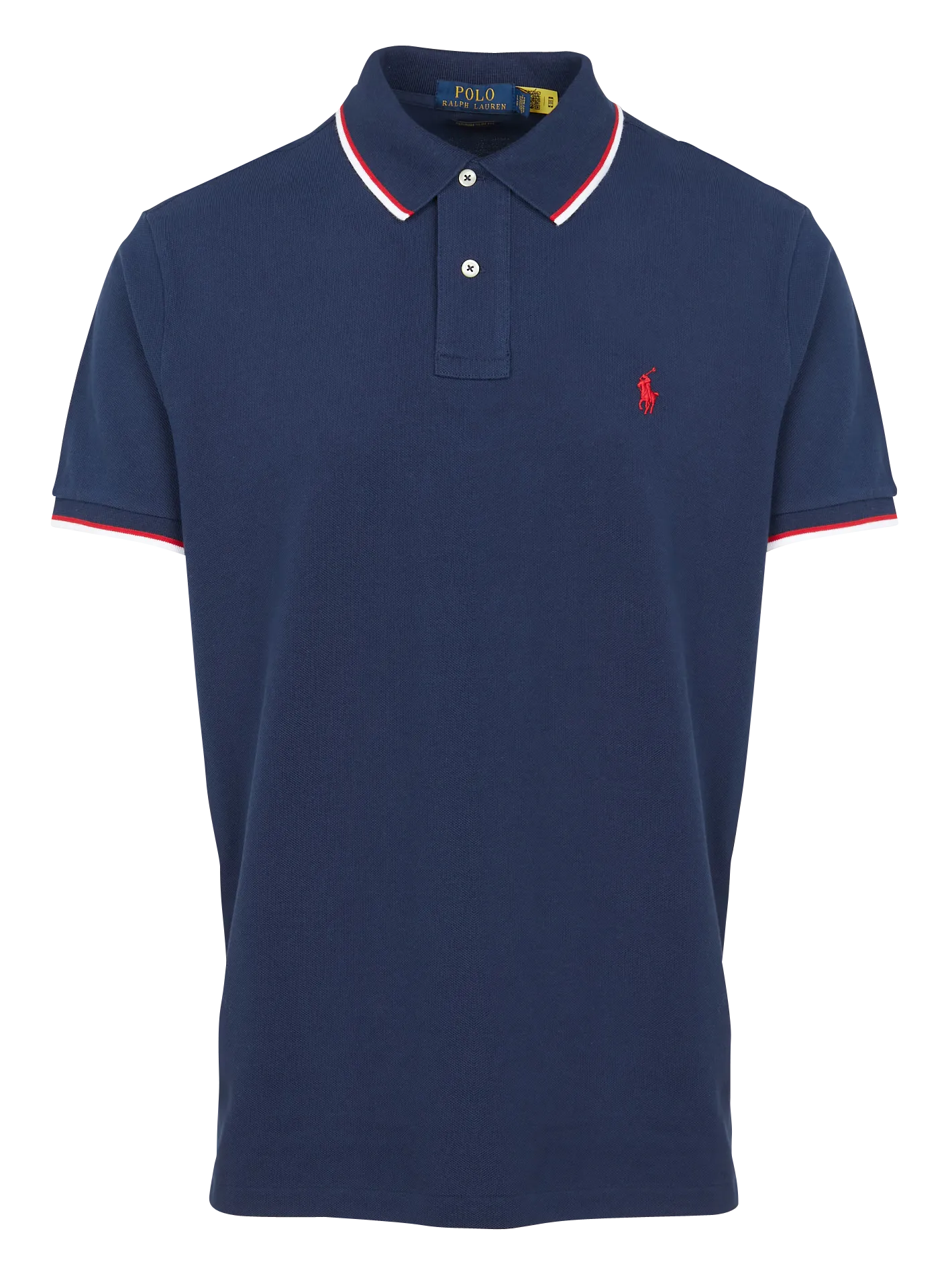 Polo slim-fit en coton Bleu