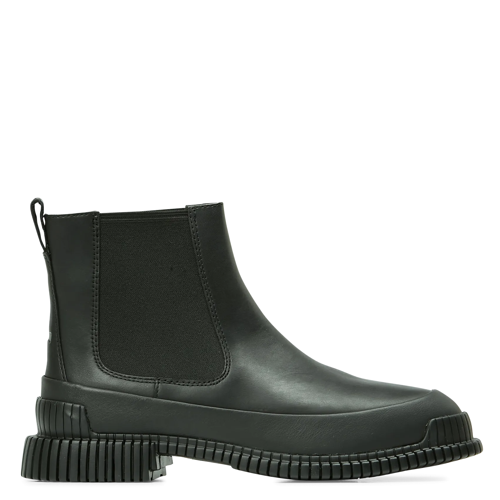 Bottines en cuir mélangé Noir PIX