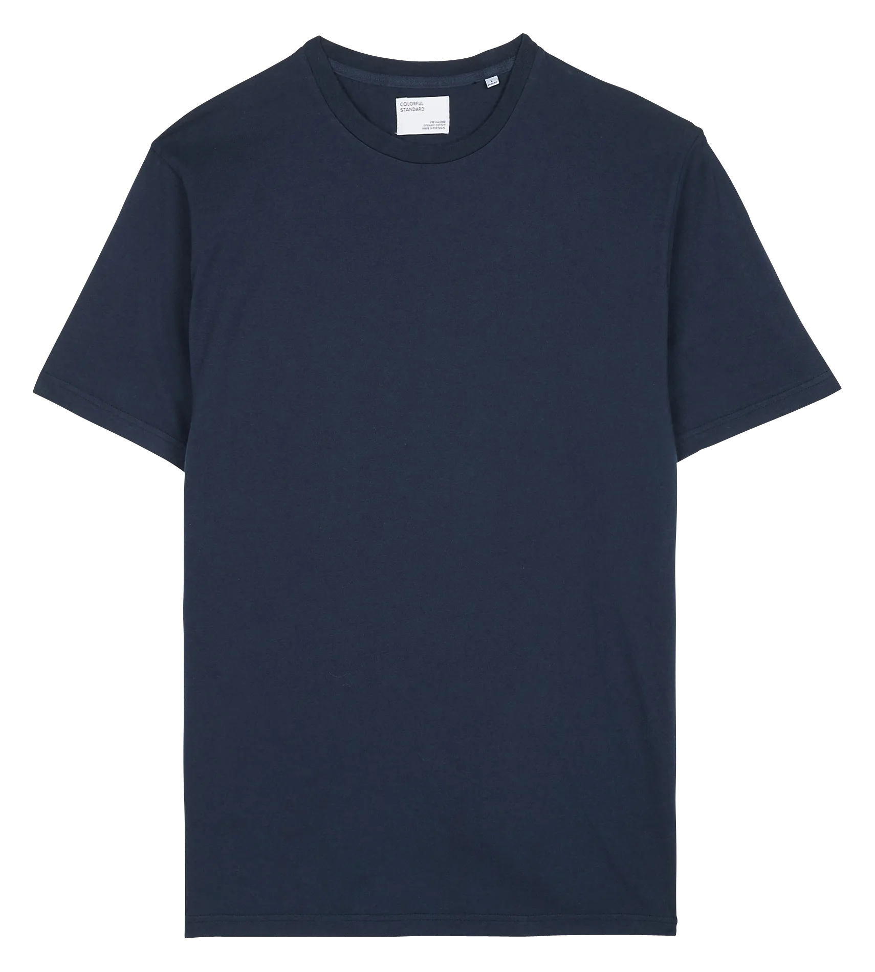 T-shirt col rond en coton biologique Bleu