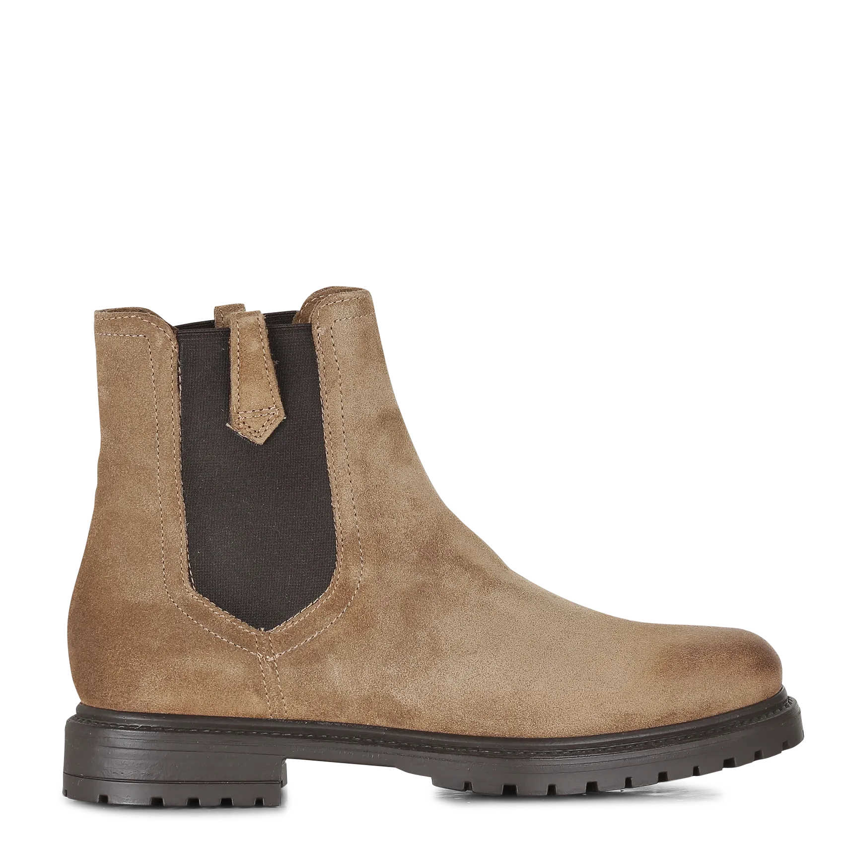 Bottines en cuir velours Marron CANDIDE