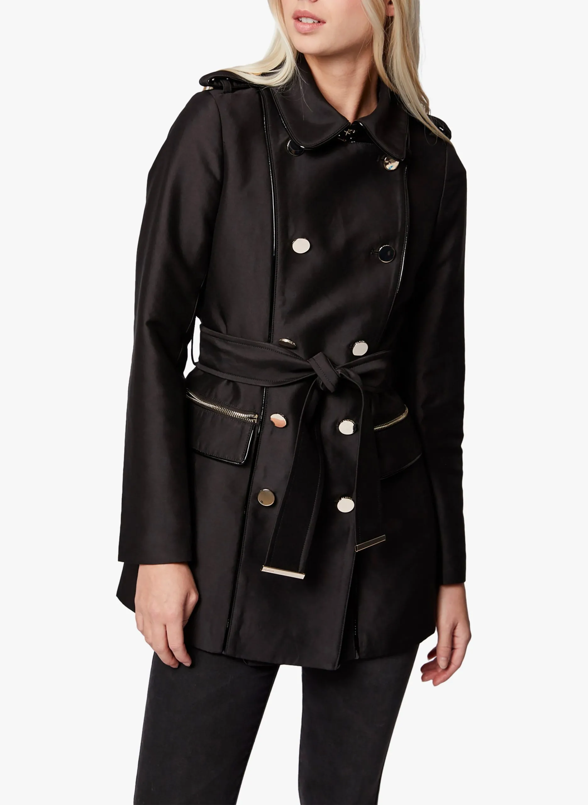 Trench col classique ceinturé Marron 211-GAZELLE