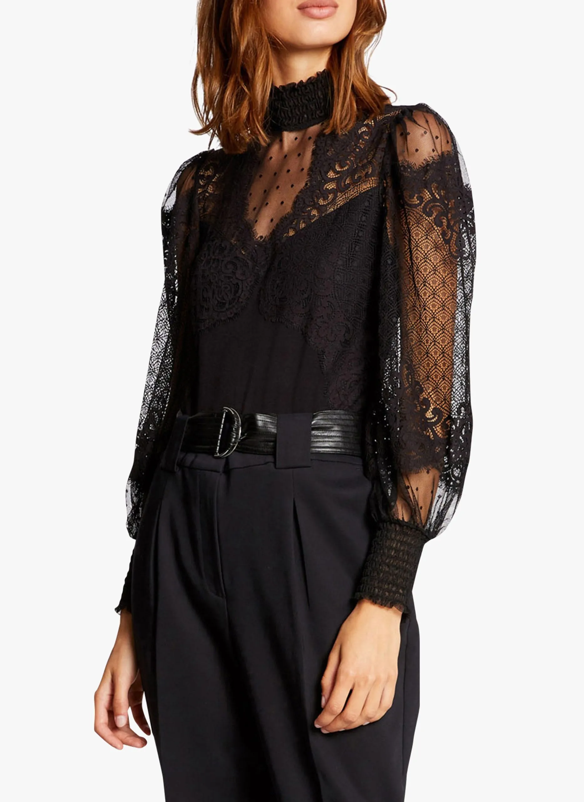 Body col montant bi-matière Marron 212-TONA