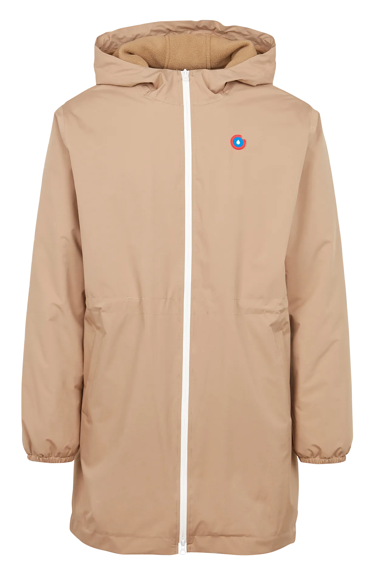 Coupe-vent imperméable regular-fit à capuche Beige