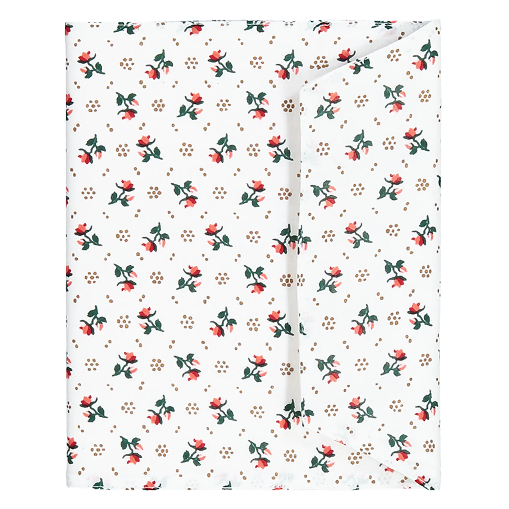 Protège carnet de santé imprimé en coton Blanc