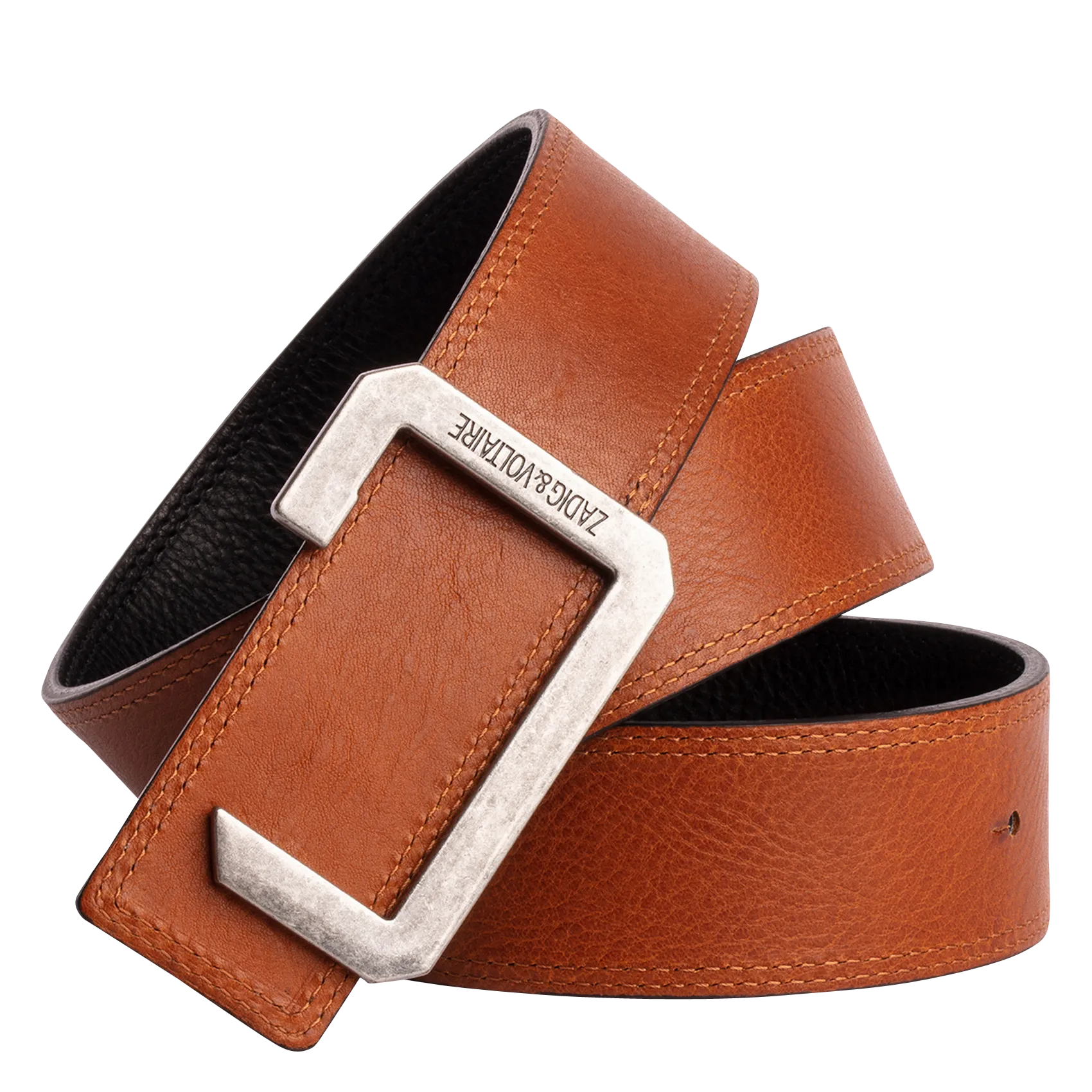 Ceinture en cuir Marron LA REVERSIBLE