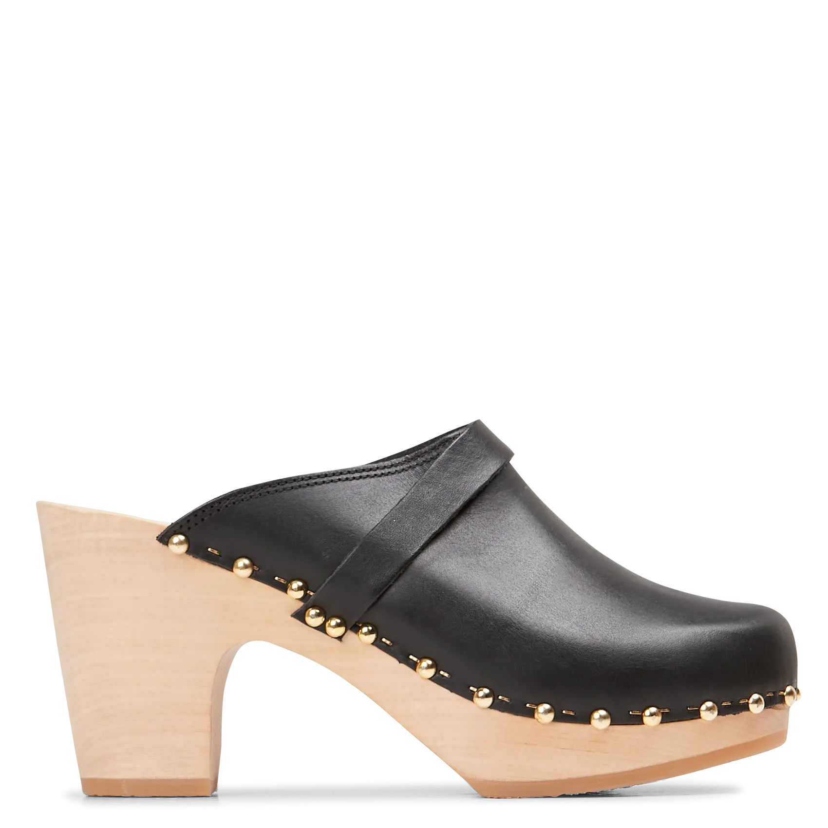 Sabots à talon en cuir Noir YRMA ROCK