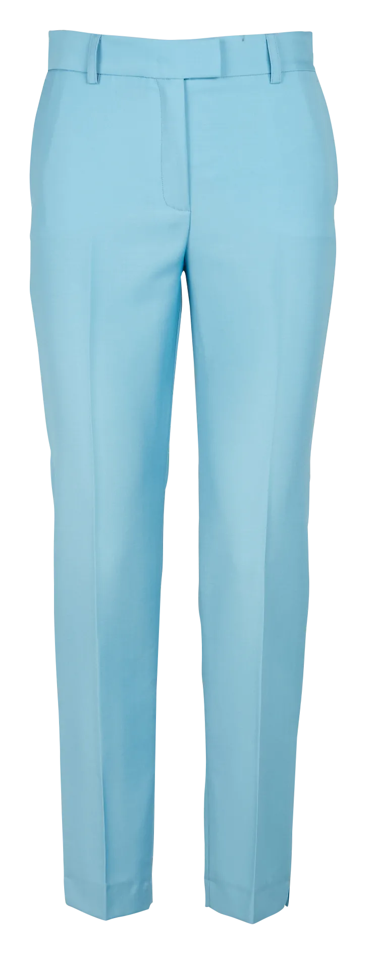 Pantalon droit en laine mélangée Bleu PBOVENT