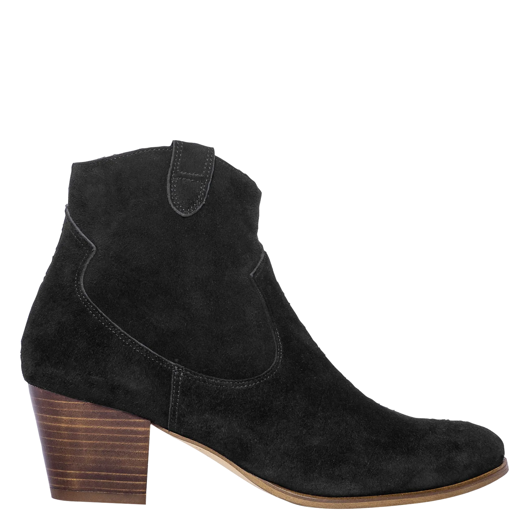 Boots en cuir velours Noir MELISSE