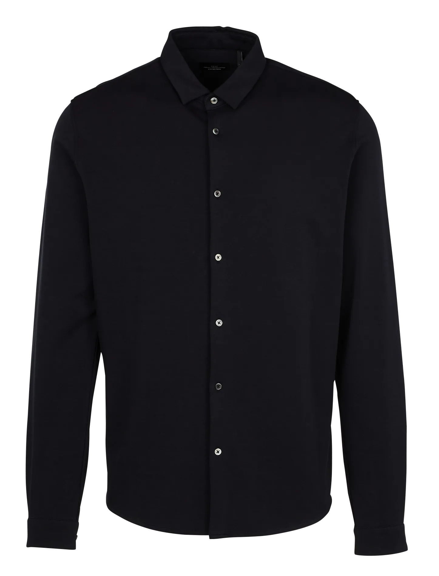 Chemise col classique slim-fit en coton stretch Bleu