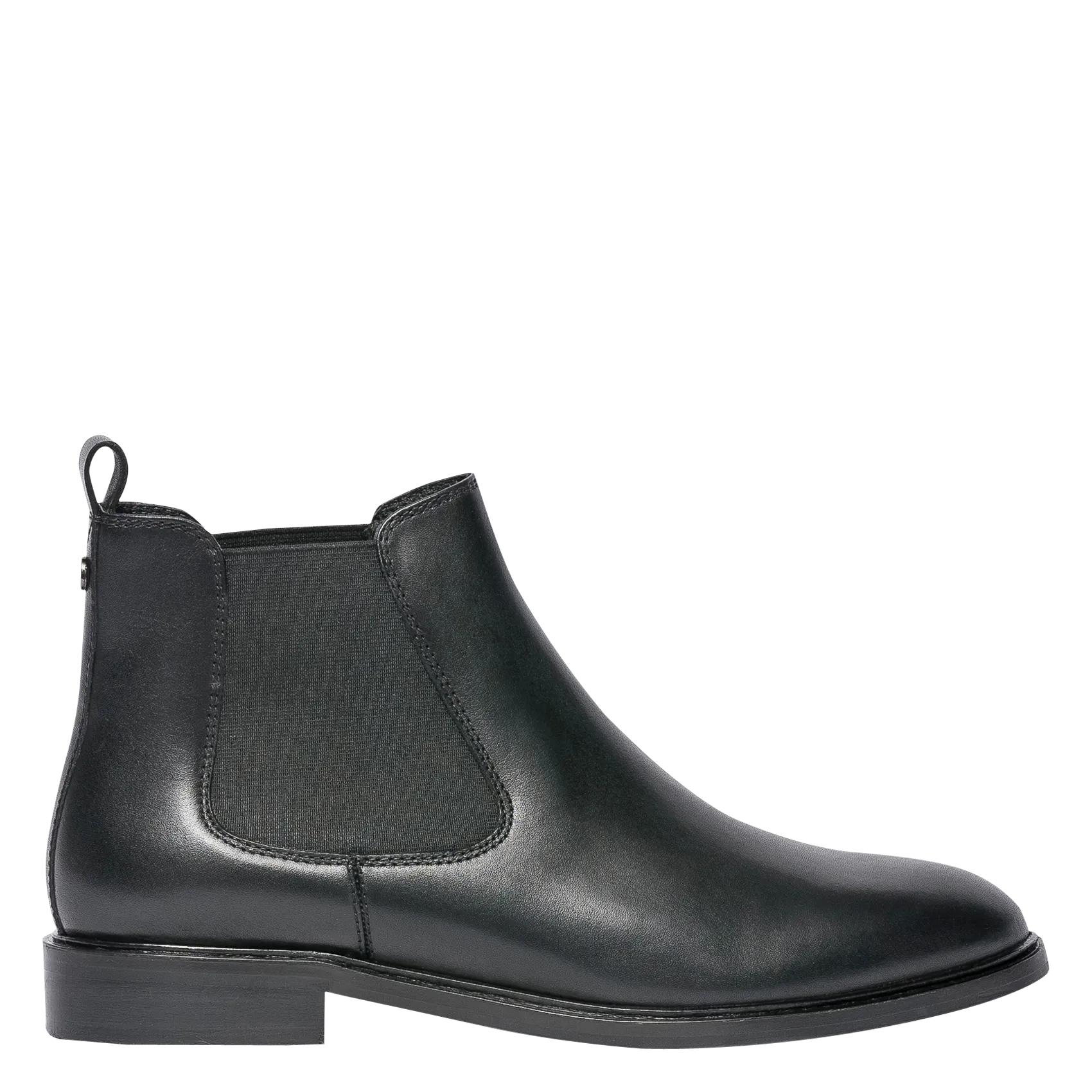 Bottines en cuir lisse Noir KENNYO