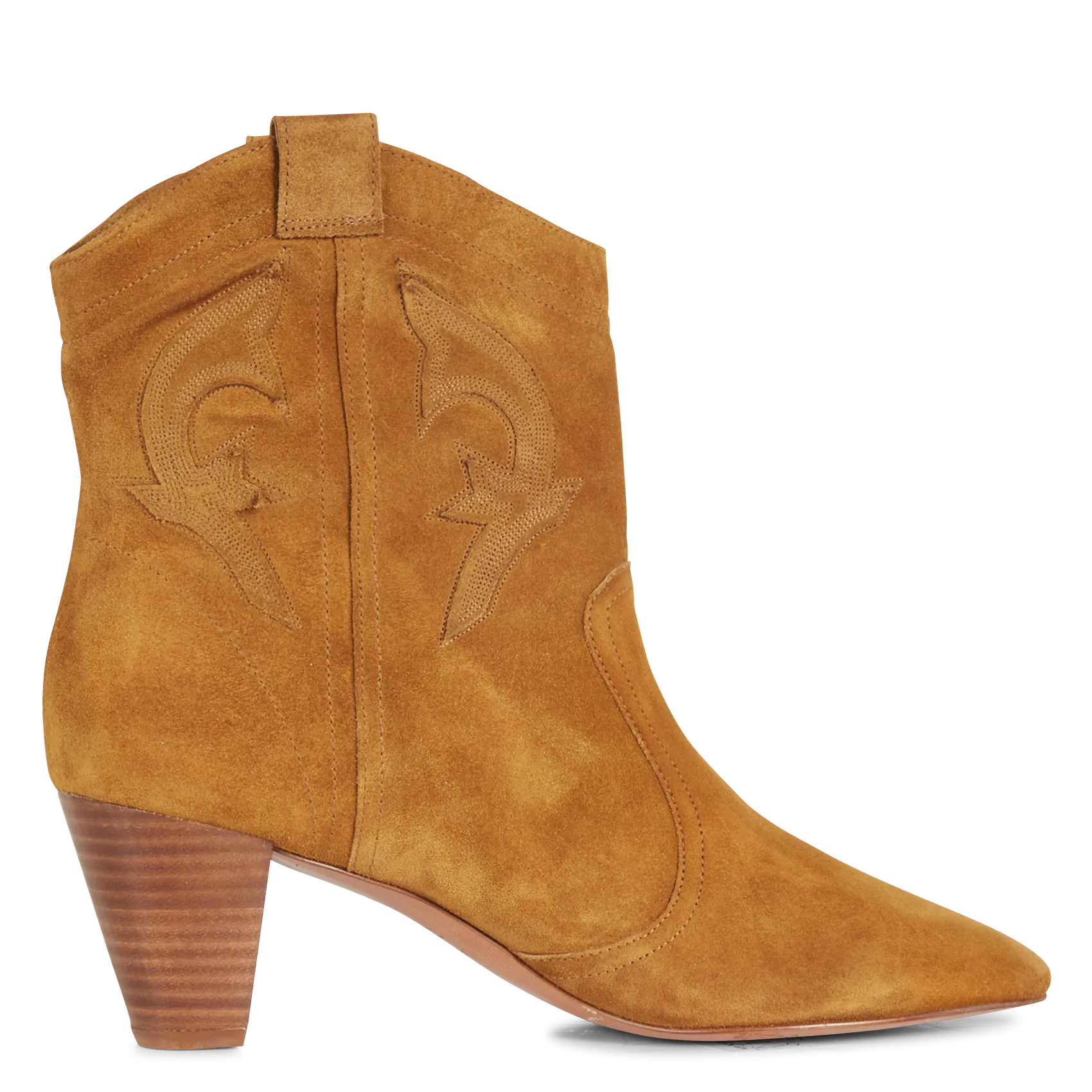 Bottines en cuir de vachette Marron CASEY