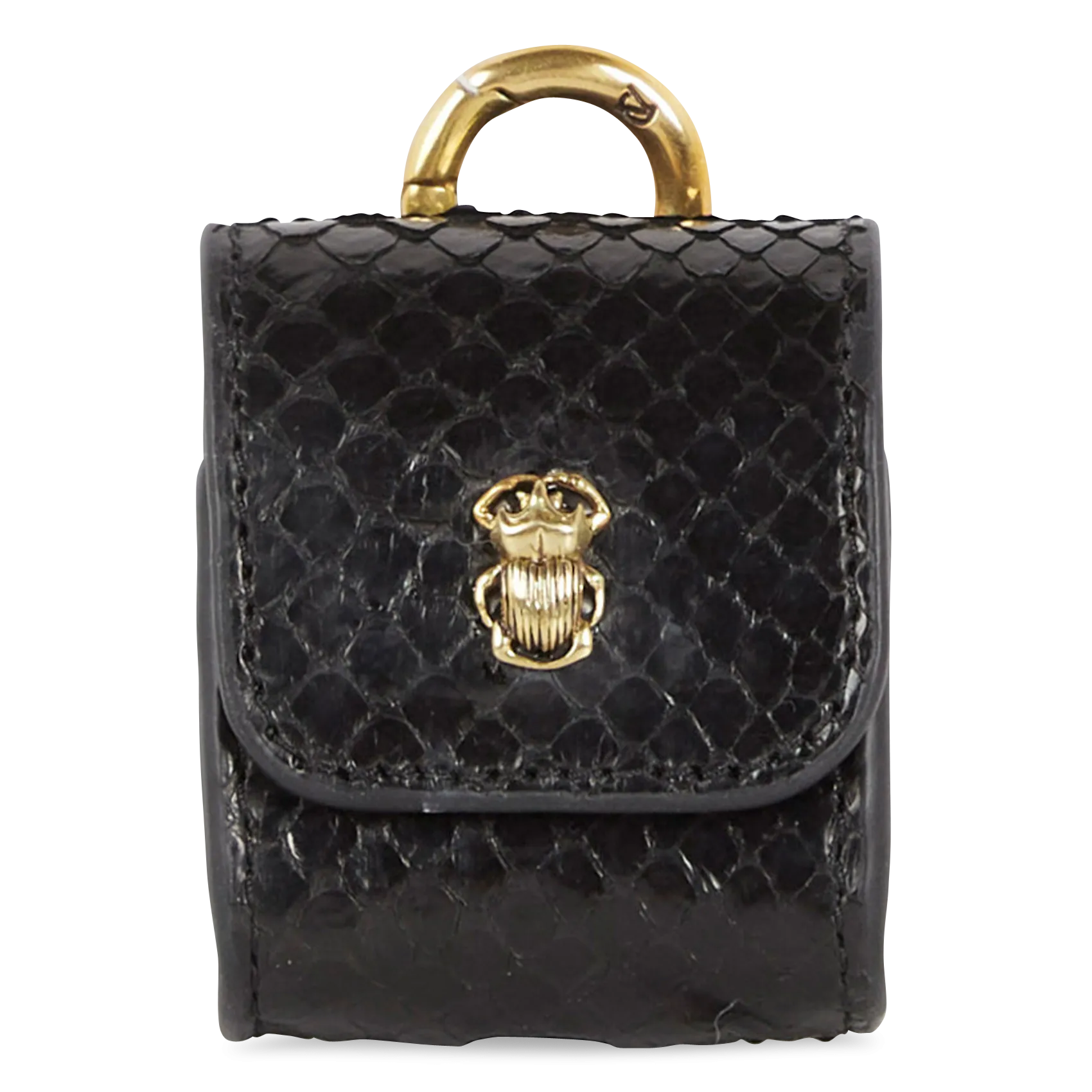 Etui pour airpods en python Noir JAMIE