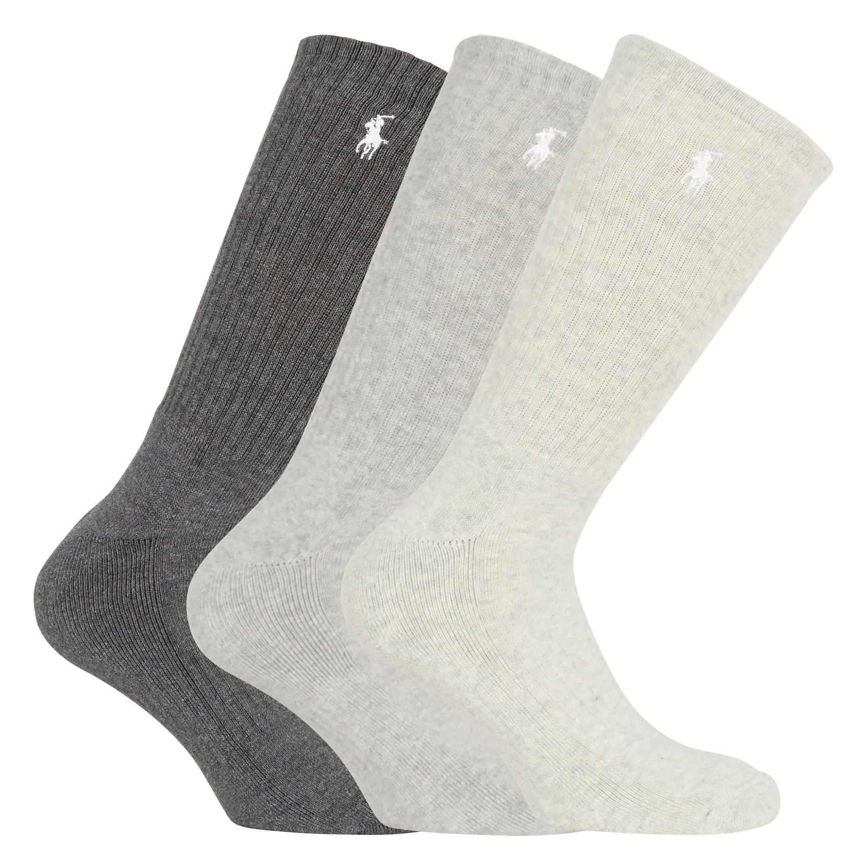 Lots de 3 paires de chaussettes en coton mélangées Gris
