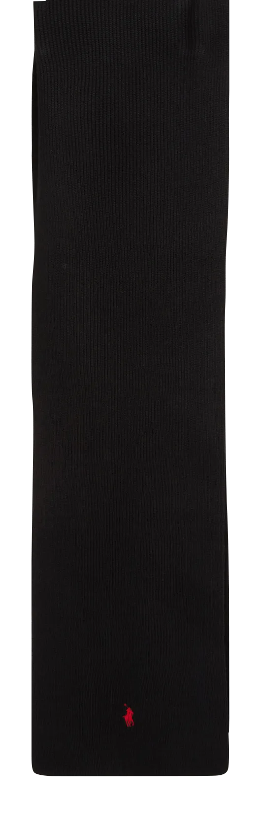 Echarpe maille côtelée en laine Noir