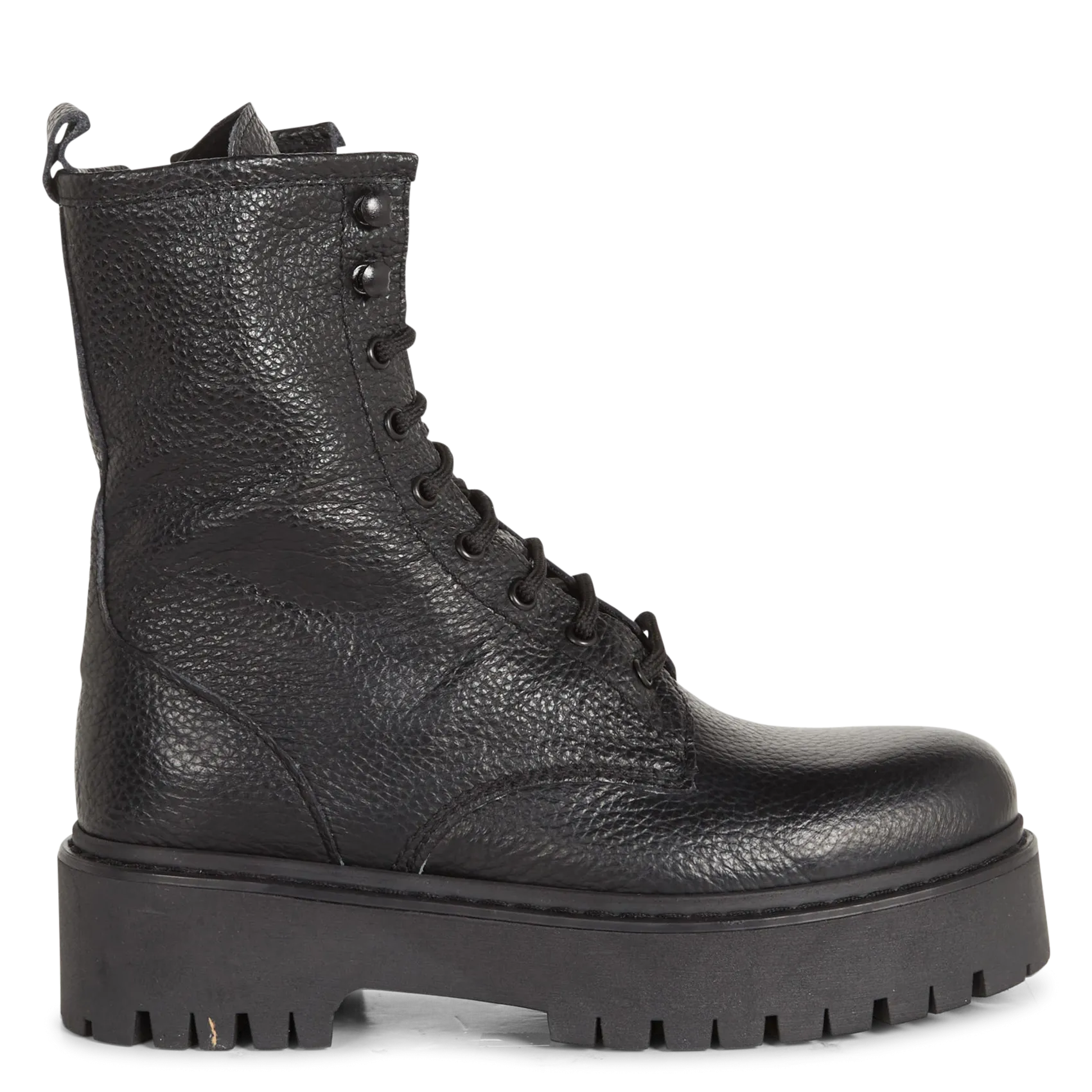 Bottines en cuir de veau / HL demande marque Noir ROBBO